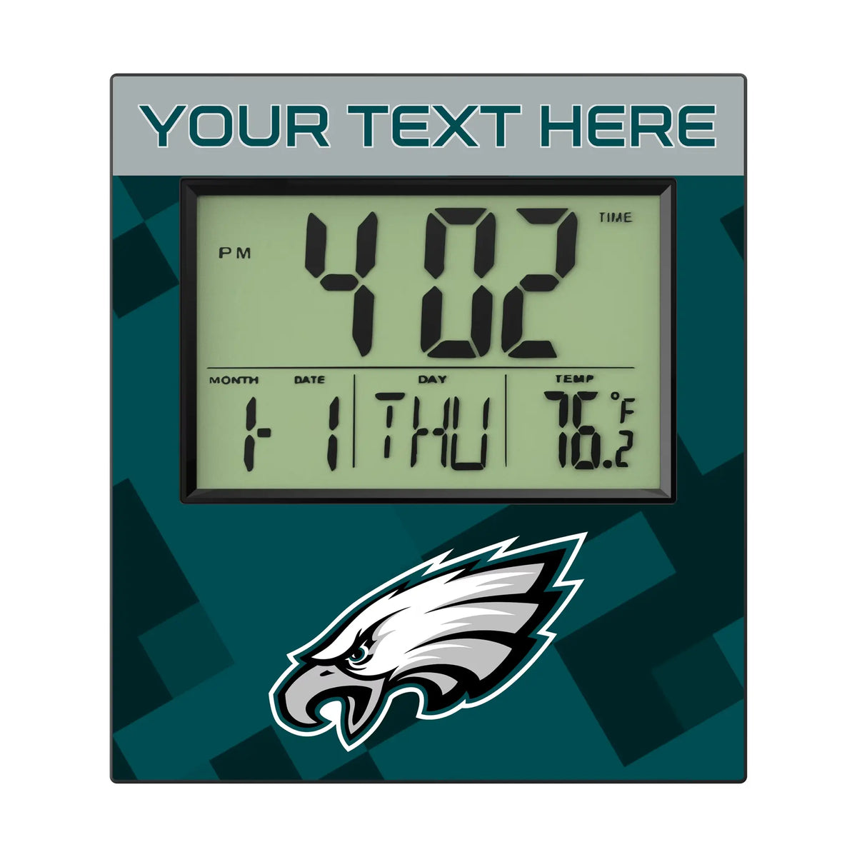 Philadelphia Eagles Personalized Color Block Wall Clock