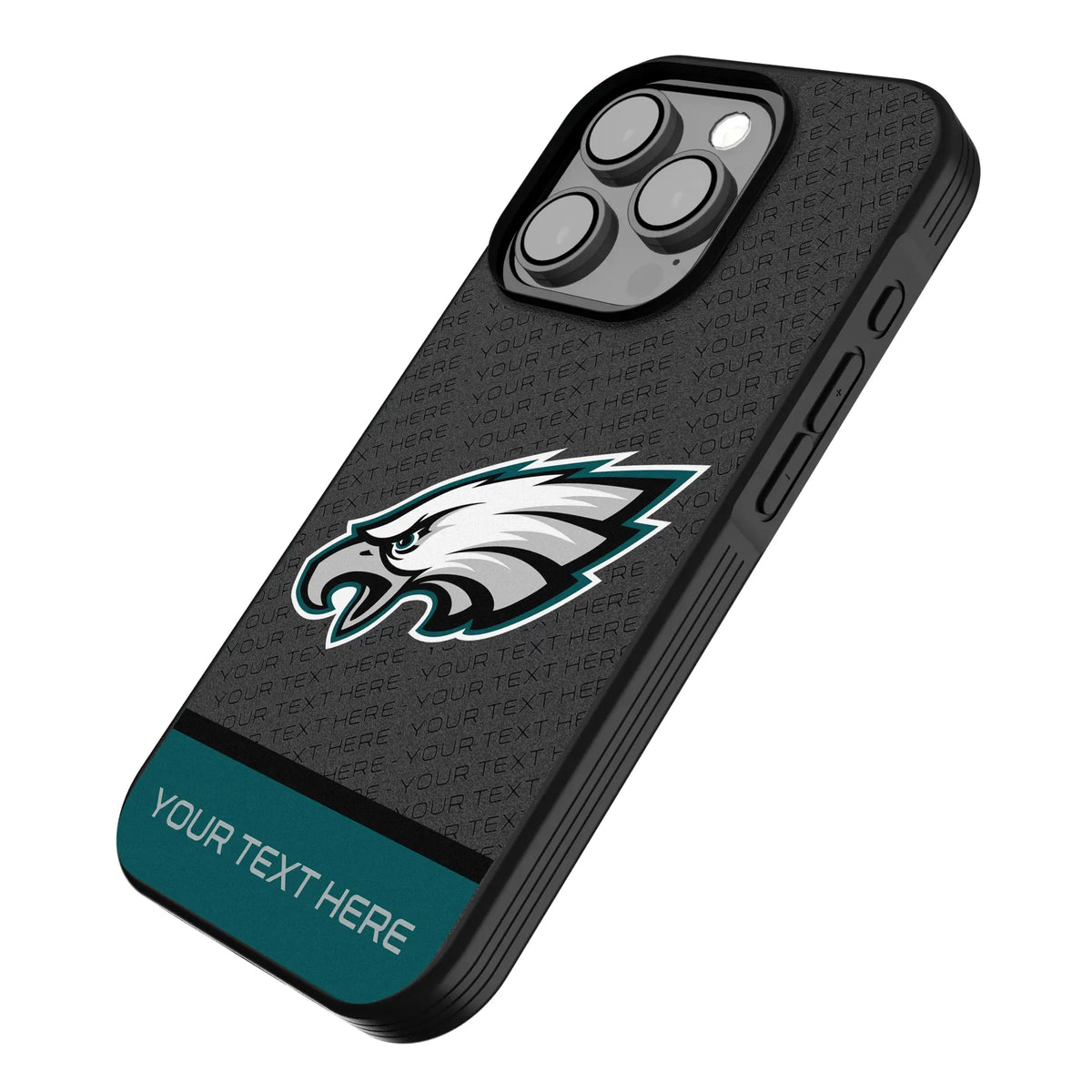 Philadelphia Eagles Personalized EndZone Plus iPhone Bump Phone Case for Apple iPhone - Isometric View