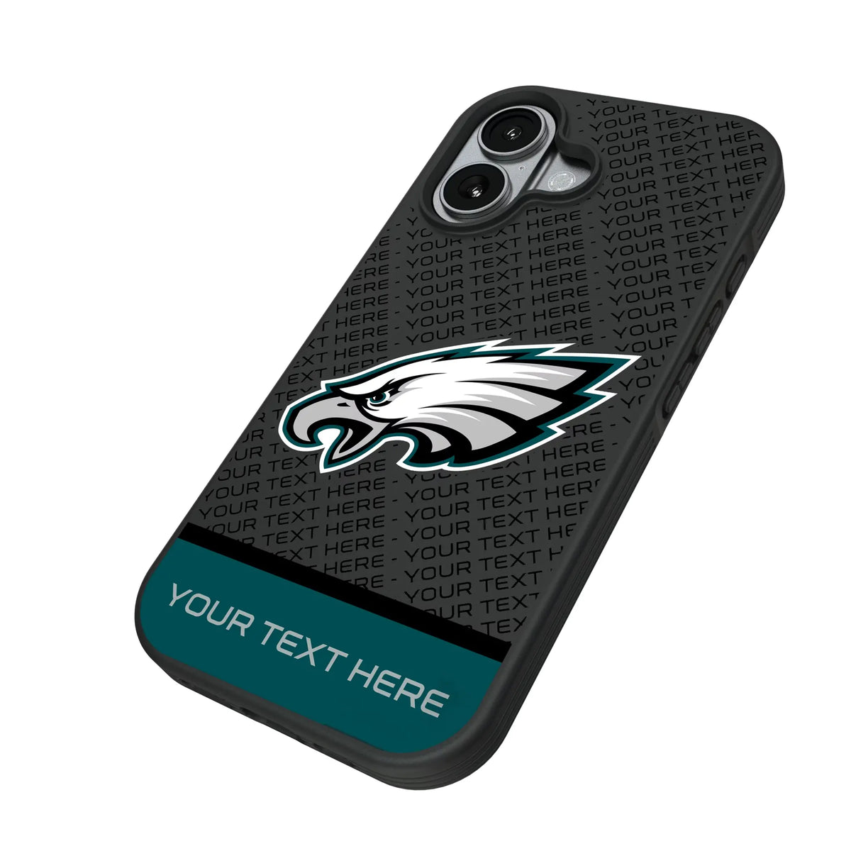 Philadelphia Eagles Personalized EndZone Plus iPhone Bump Phone Case for Apple iPhone - Isometric View#Device_iPhone 17