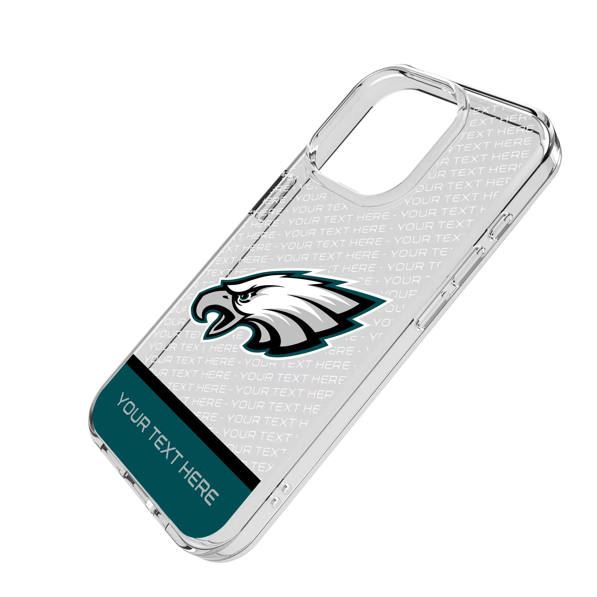 Philadelphia Eagles Personalized EndZone Plus iPhone Clear Phone Case for Apple iPhone - Isometric View