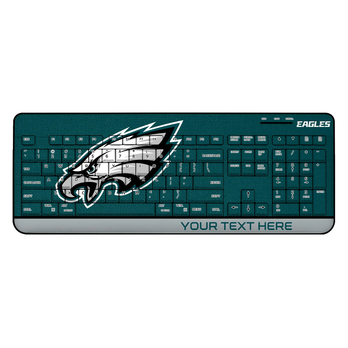 Philadelphia Eagles Personalized Endzone Solid Wireless USB Keyboard
