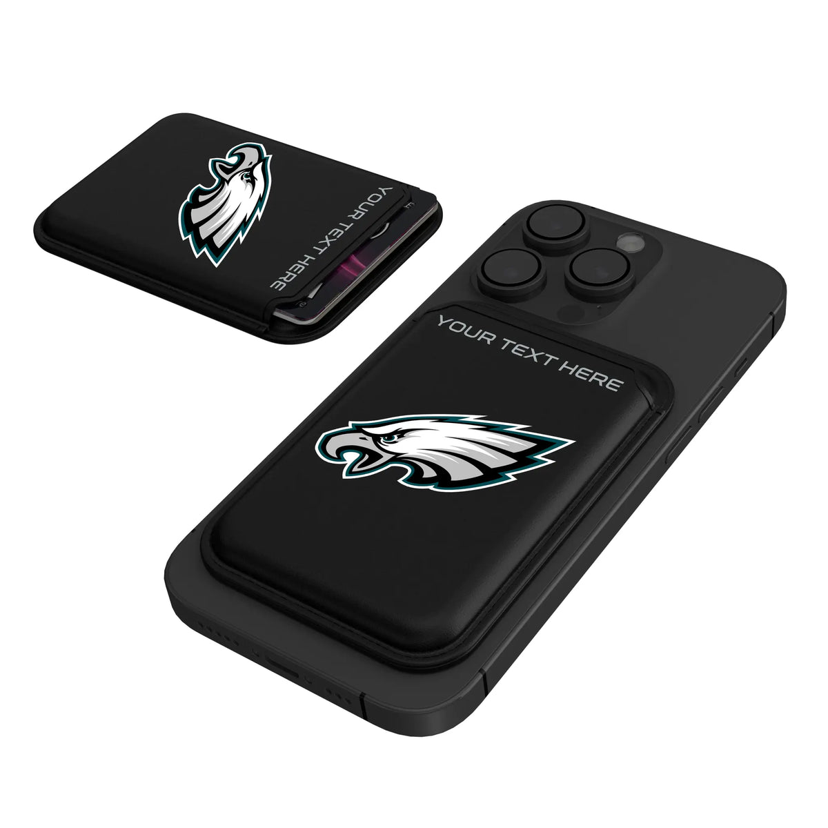 Philadelphia Eagles Personalized Insignia Black Magnetic Credit Card Wallet