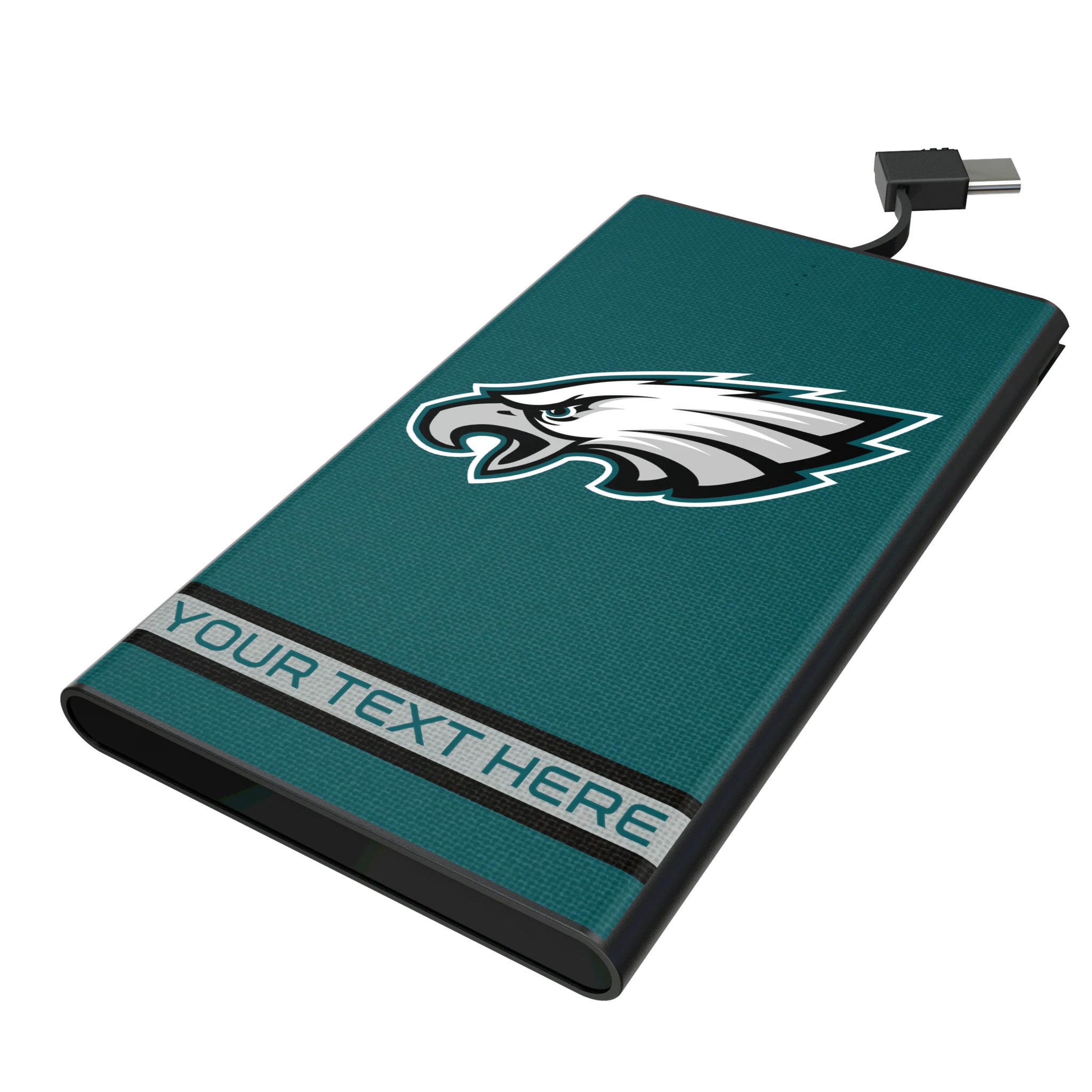 Philadelphia Eagles Personalized Stripe 5000mAh Flat Powerbank