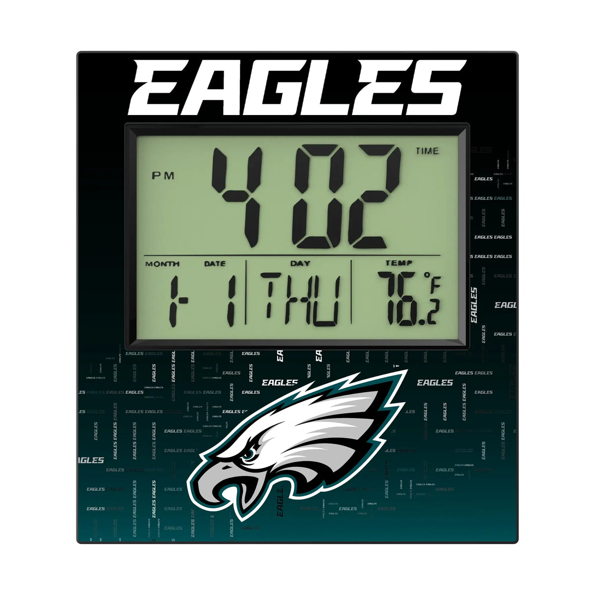 Philadelphia Eagles Quadtile Wall Clock