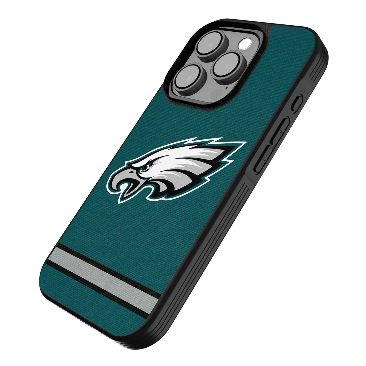 Philadelphia Eagles Stripe iPhone Bump Phone Case for Apple iPhone - Isometric View
