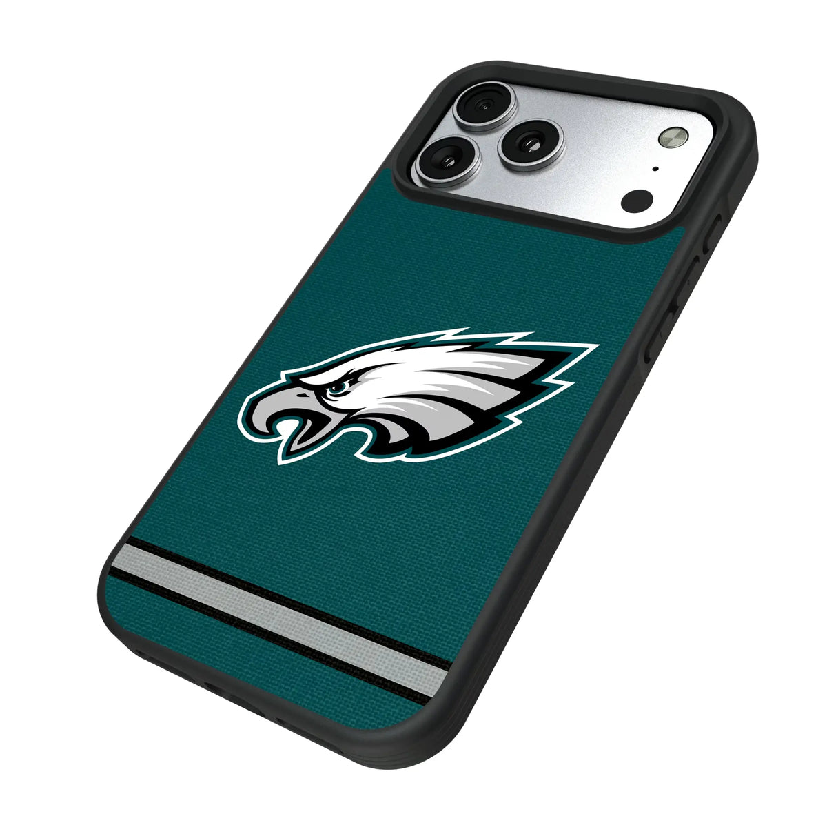 Philadelphia Eagles Stripe iPhone Bump Phone Case for Apple iPhone - Isometric View#Device_iPhone 17 Pro Max