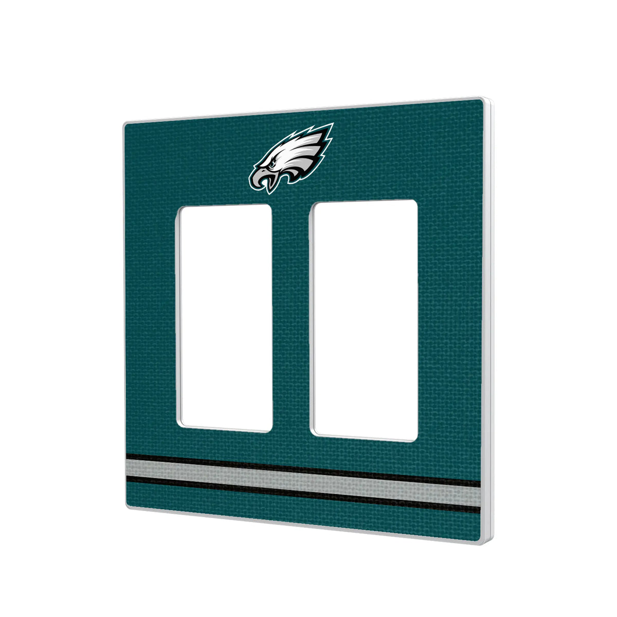 Philadelphia Eagles Stripe Hidden-Screw Light Switch Plate#Style_Double Rocker