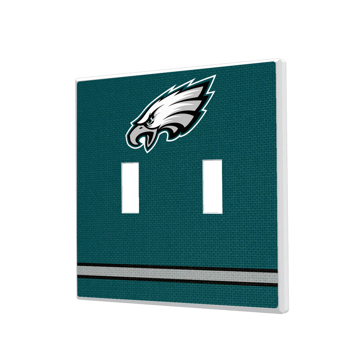 Philadelphia Eagles Stripe Hidden-Screw Light Switch Plate#Style_Double Toggle