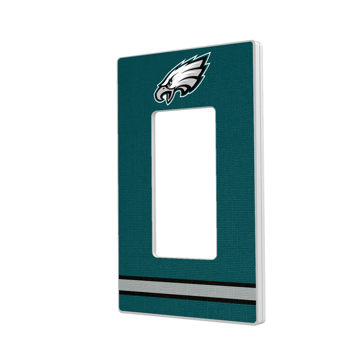 Philadelphia Eagles Stripe Hidden-Screw Light Switch Plate#Style_Single Rocker