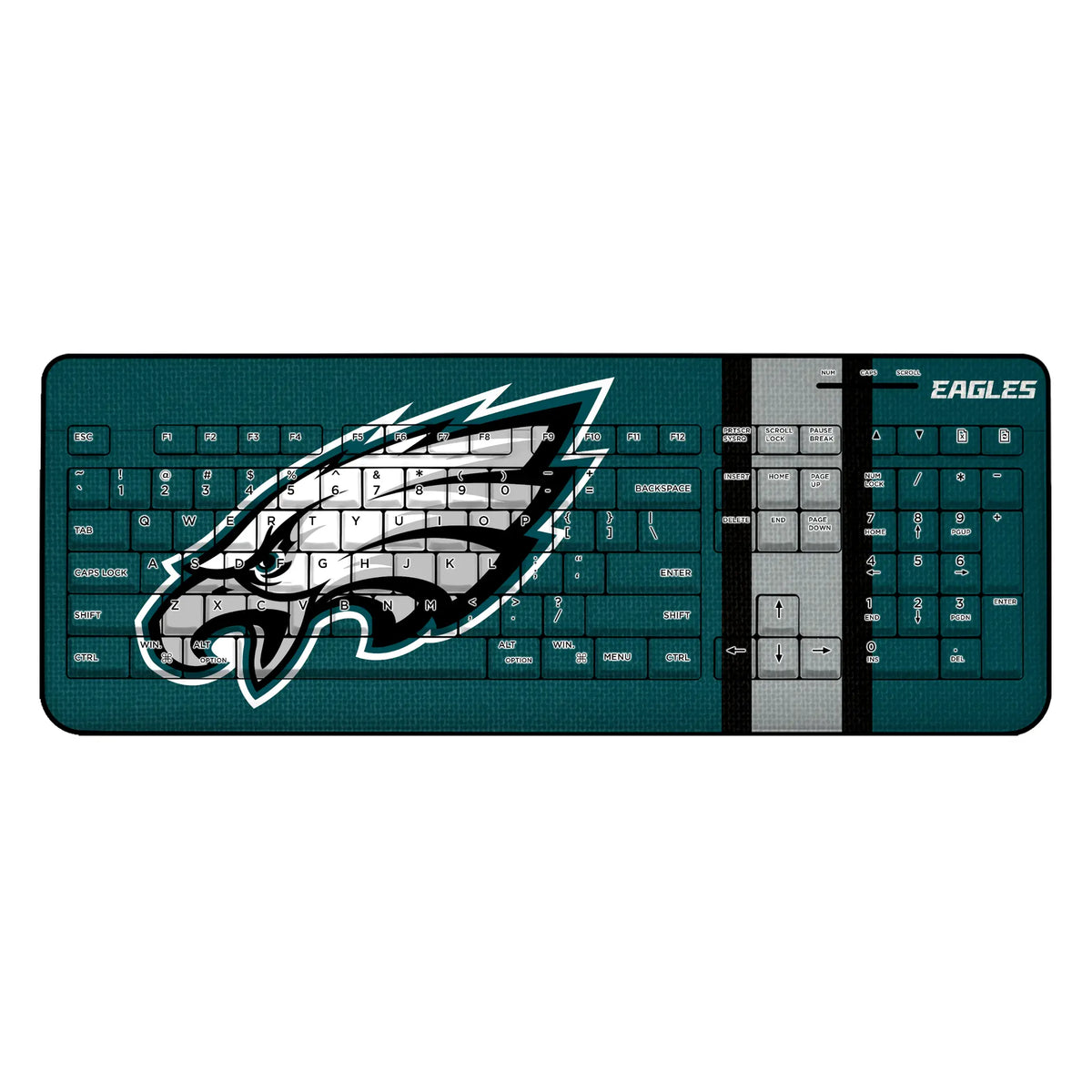 Philadelphia Eagles Stripe Wireless USB Keyboard