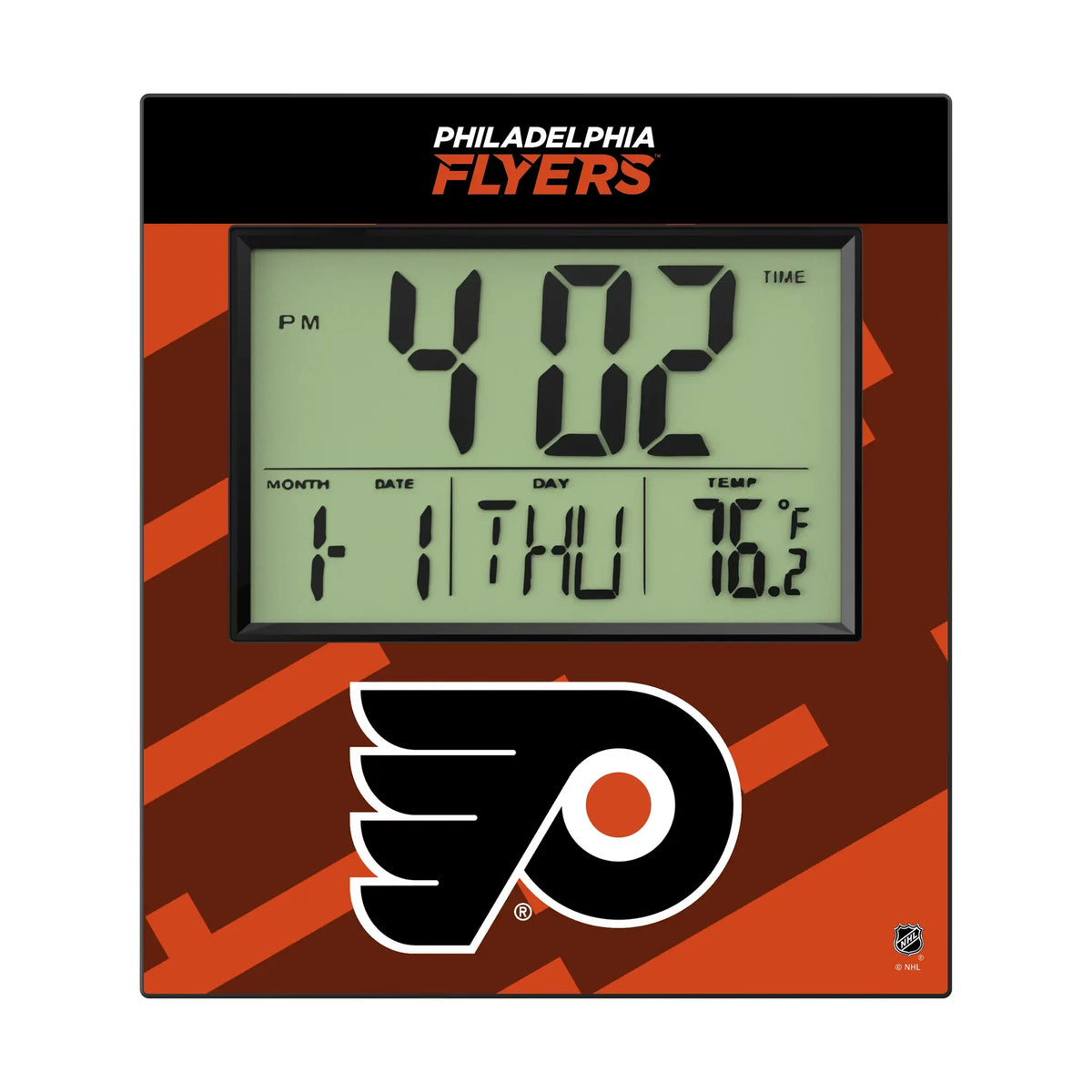 Philadelphia Flyers Color Block Wall Clock