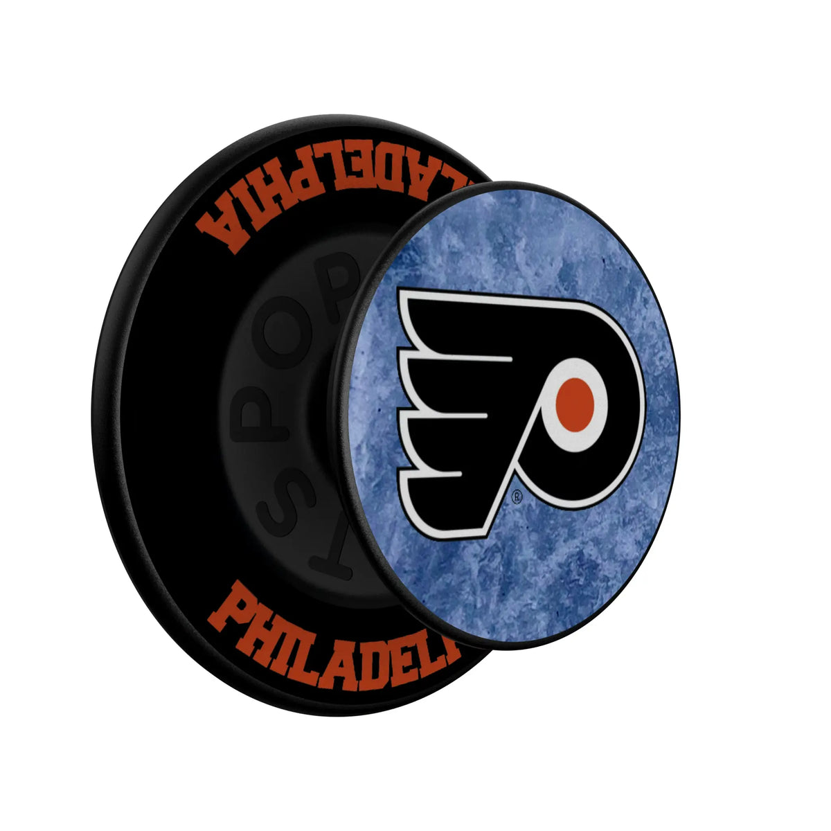 Philadelphia Flyers Ice Wordmark Popsockets Round Magnetic - Isometric View