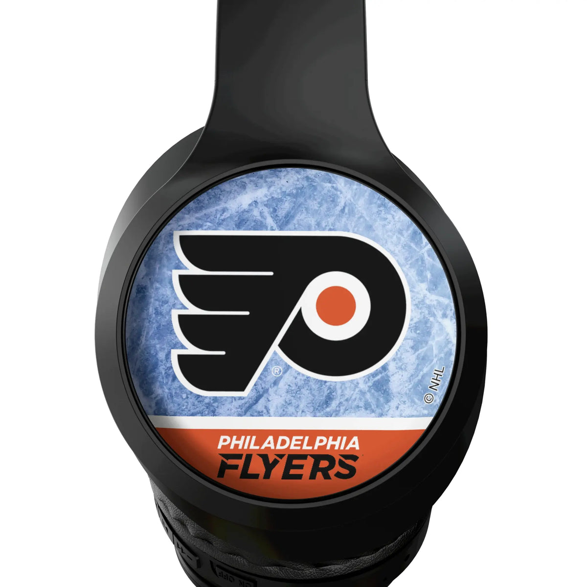 Philadelphia Flyers Ice Wordmark Wireless Over-Ear Headphones With Case - Detail