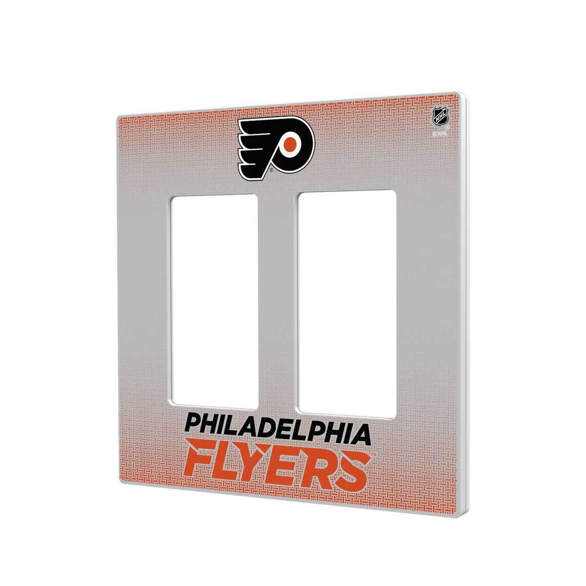 Philadelphia Flyers Linen Hidden-Screw Light Switch Plate#Style_Double Rocker