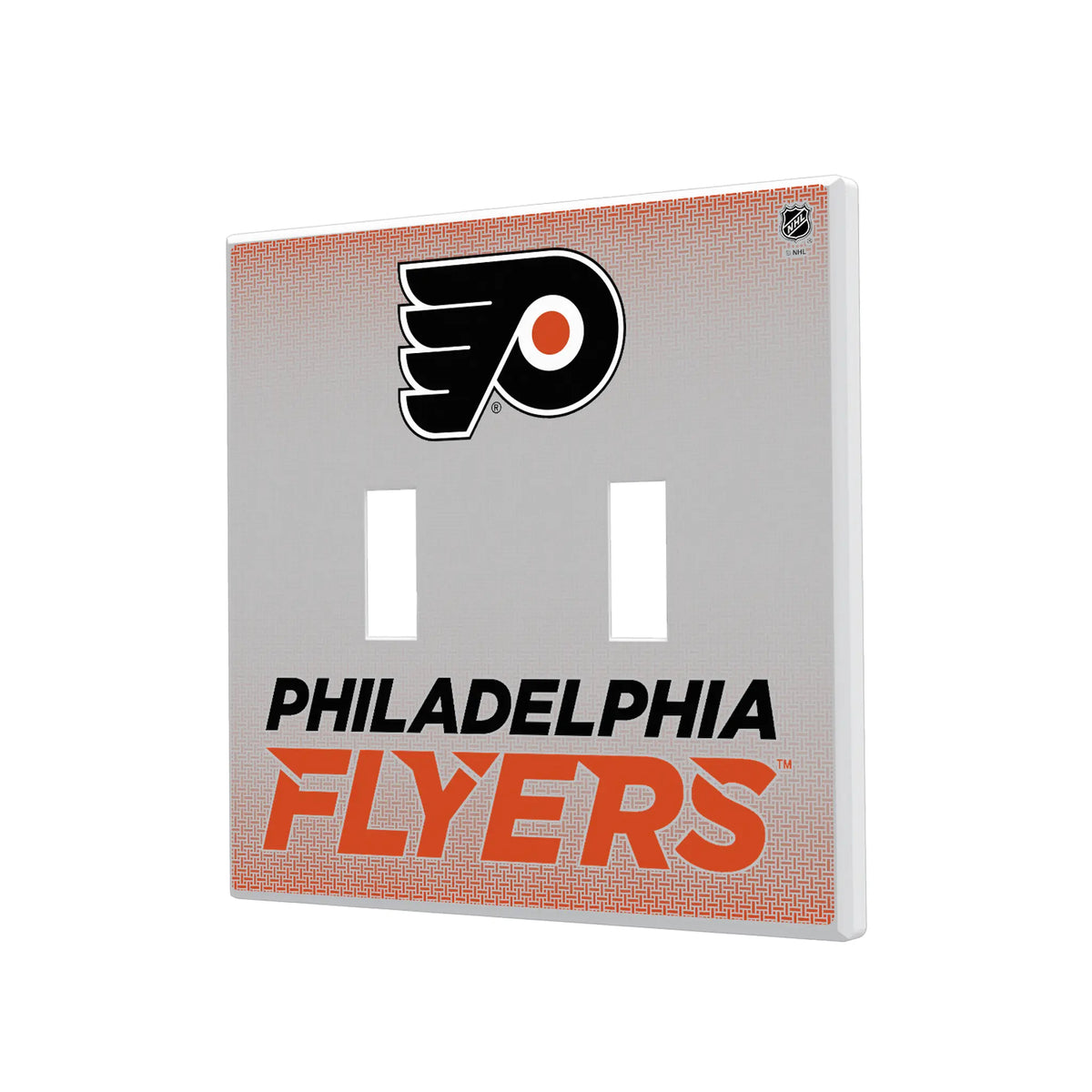 Philadelphia Flyers Linen Hidden-Screw Light Switch Plate#Style_Double Toggle