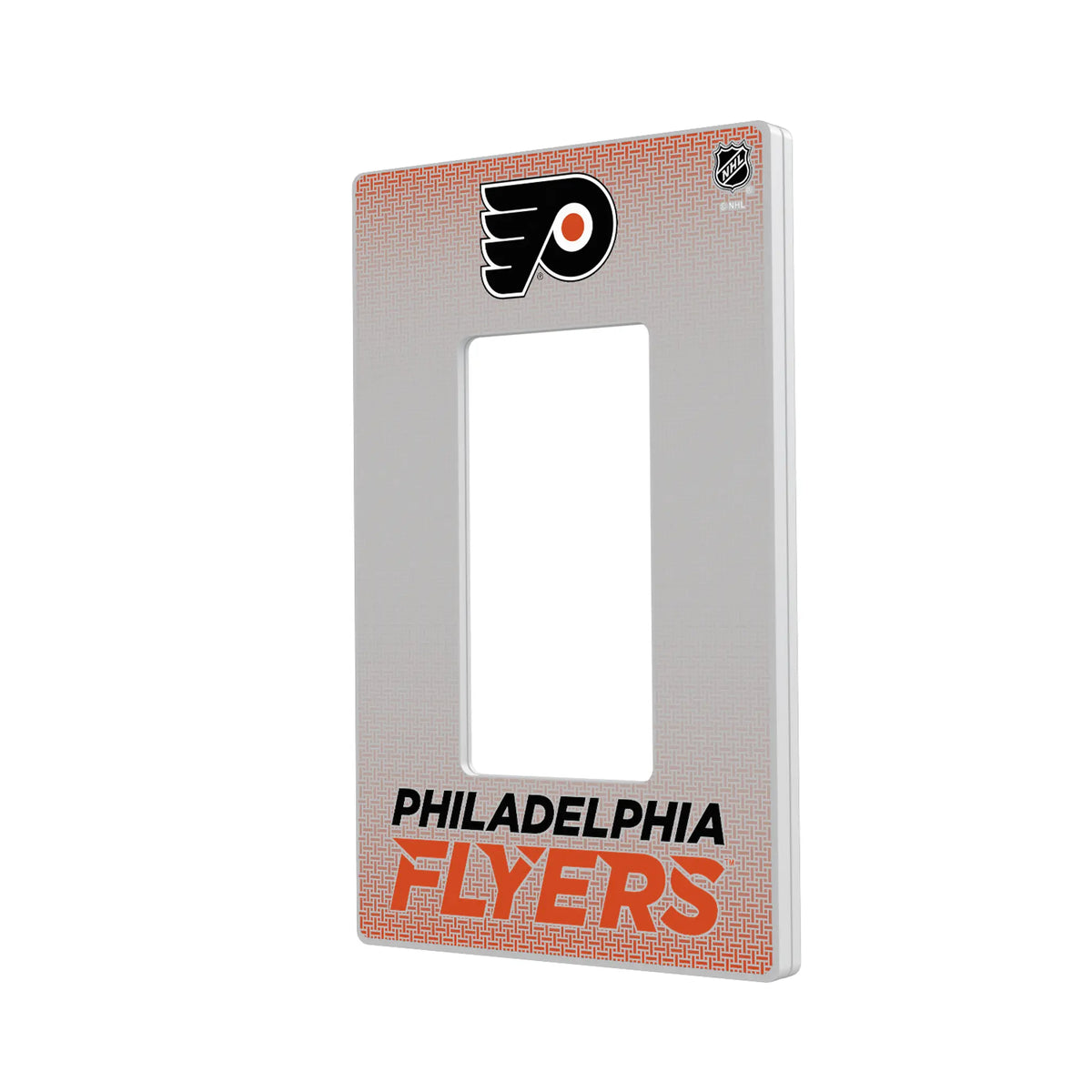 Philadelphia Flyers Linen Hidden-Screw Light Switch Plate#Style_Single Rocker
