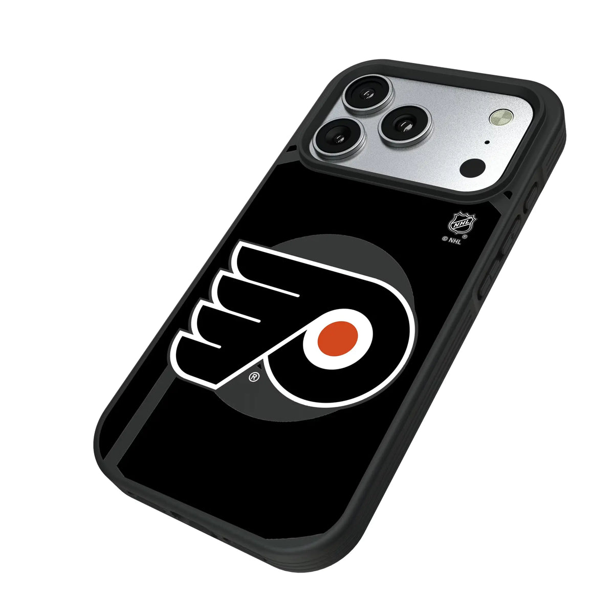 Philadelphia Flyers Monocolor Tilt iPhone Bump Phone Case for Apple iPhone - Isometric View#Device_iPhone 17 Pro