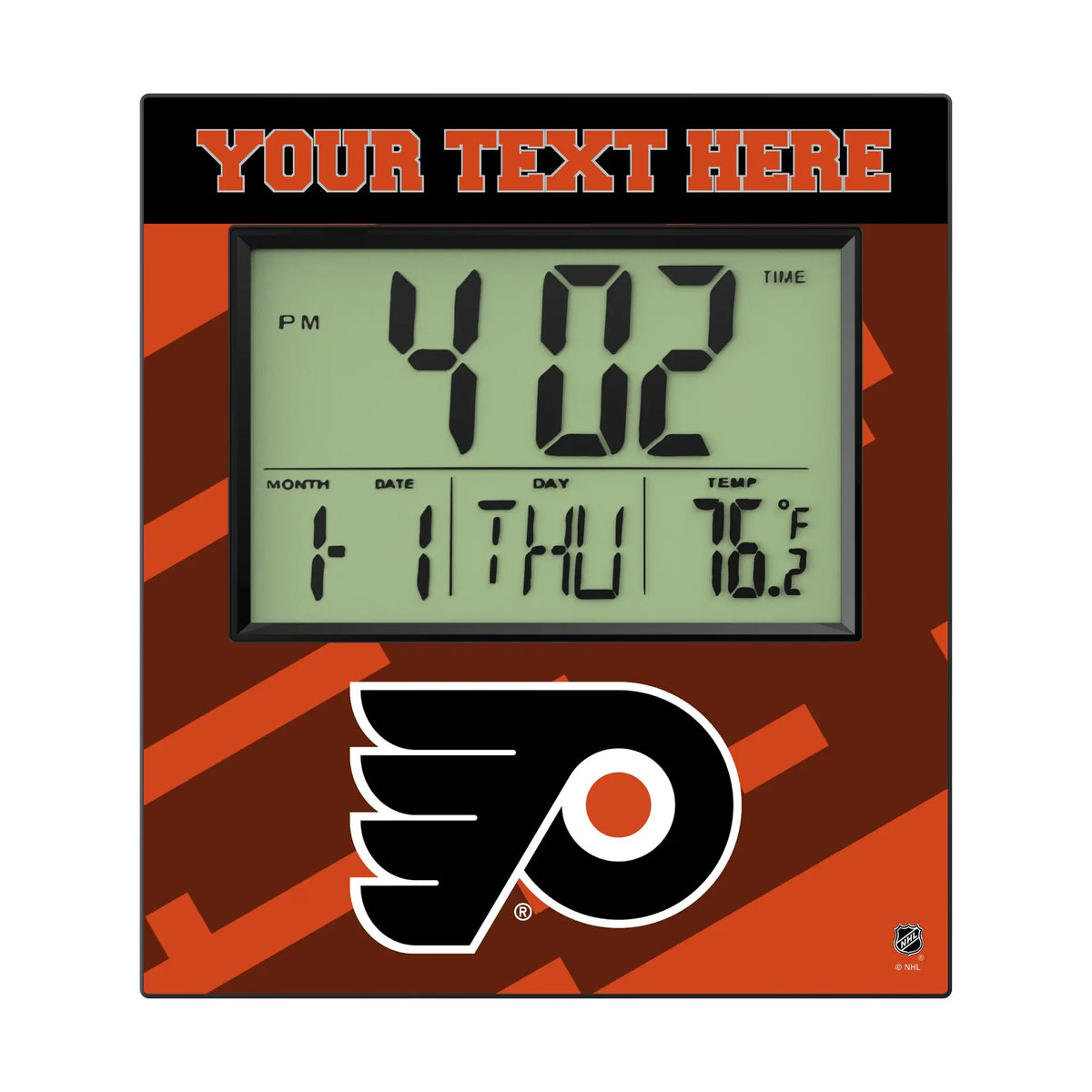 Philadelphia Flyers Personalized Color Block Wall Clock