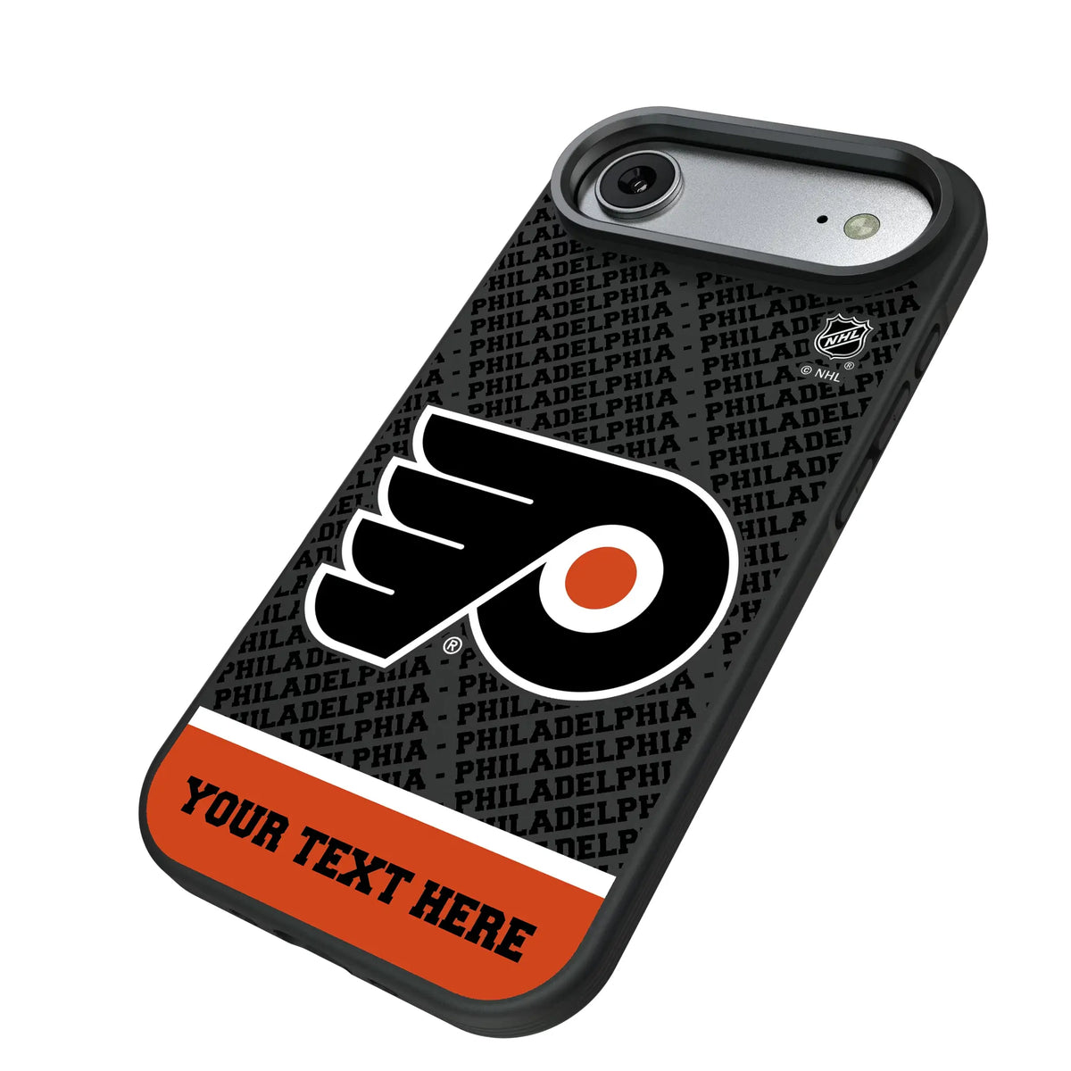 Philadelphia Flyers Personalized EndZone Plus iPhone Bump Phone Case for Apple iPhone - Isometric View#Device_iPhone Air