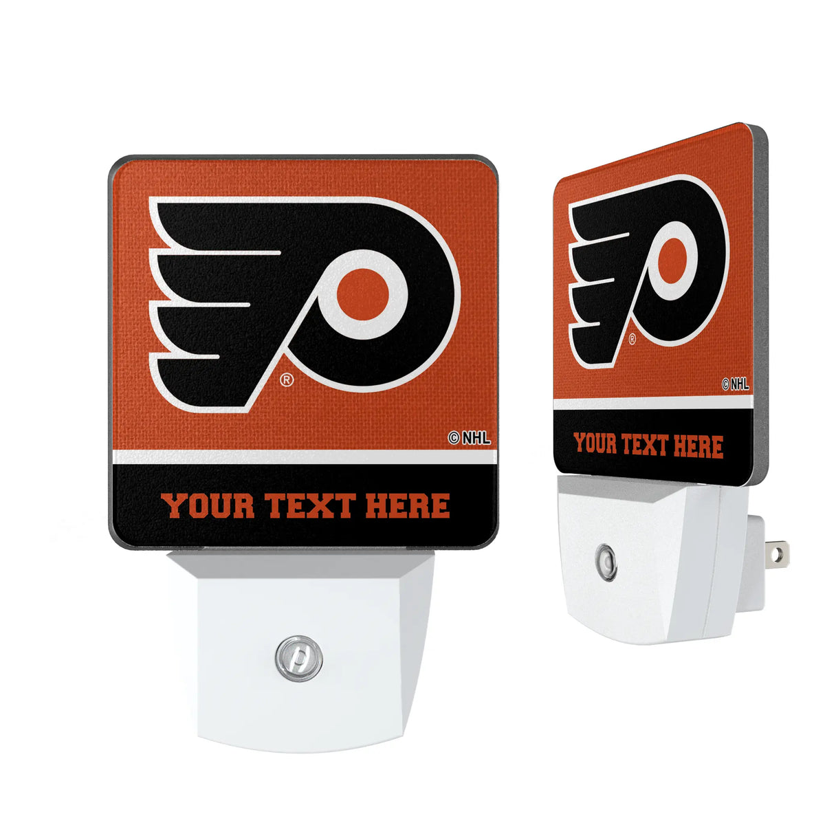 Philadelphia Flyers Personalized Endzone Solid Night Light 2-Pack