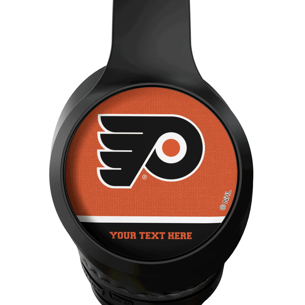 Philadelphia Flyers Personalized Endzone Solid Wireless Over-Ear Headphones With Case - Detail