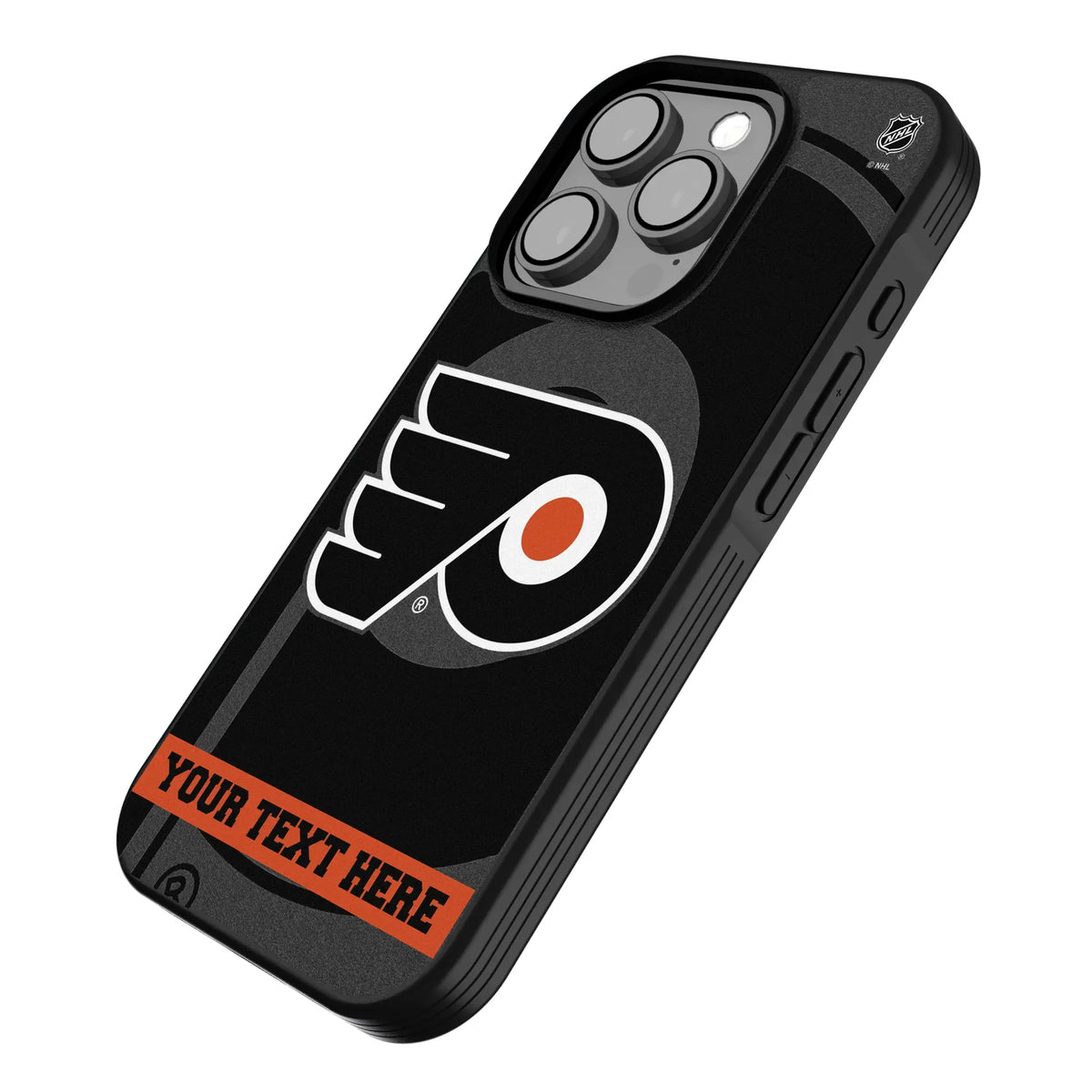 Philadelphia Flyers Personalized Tilt iPhone Bump Phone Case for Apple iPhone - Isometric View