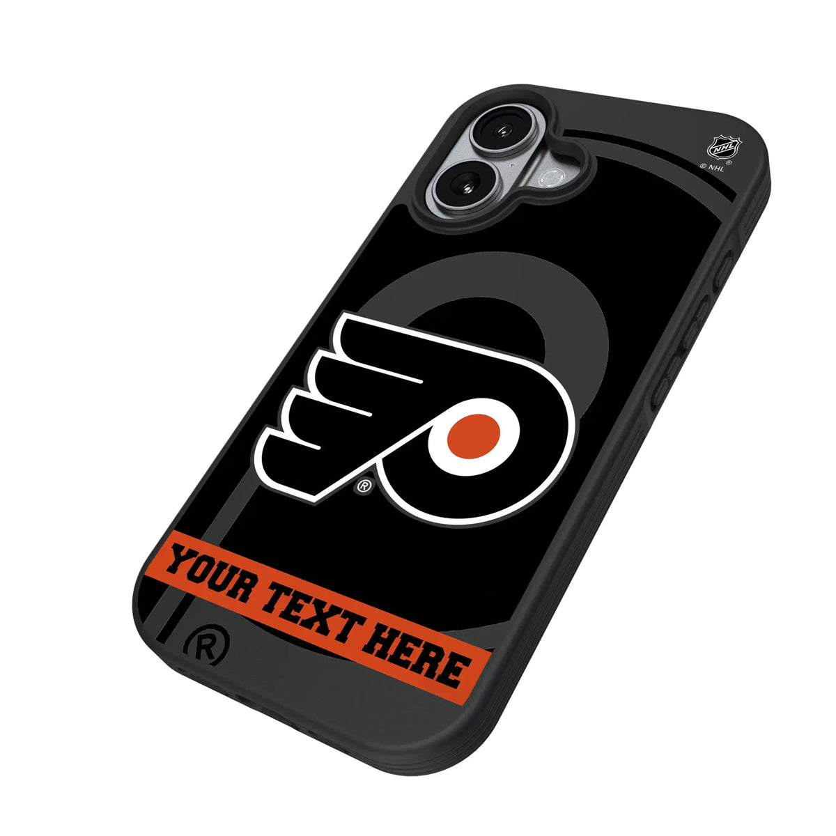 Philadelphia Flyers Personalized Tilt iPhone Bump Phone Case for Apple iPhone - Isometric View#Device_iPhone 17