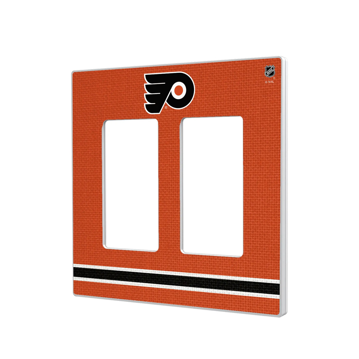 Philadelphia Flyers Stripe Hidden-Screw Light Switch Plate#Style_Double Rocker