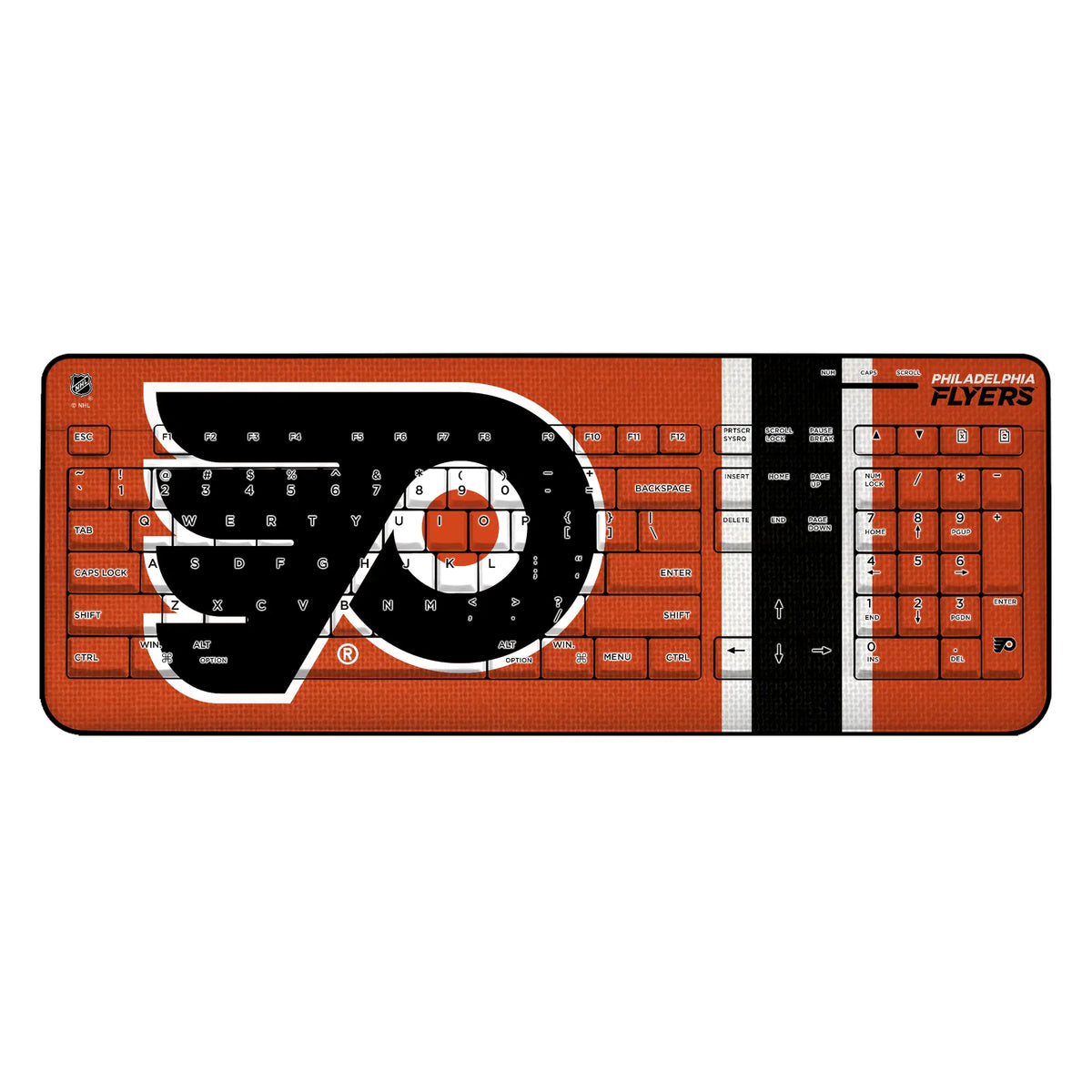 Philadelphia Flyers Stripe Wireless USB Keyboard