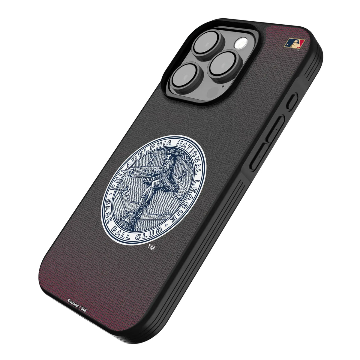 Philadelphia Phillies 1915-1943 - Cooperstown Collection Linen iPhone Bump Phone Case for Apple iPhone - Isometric View