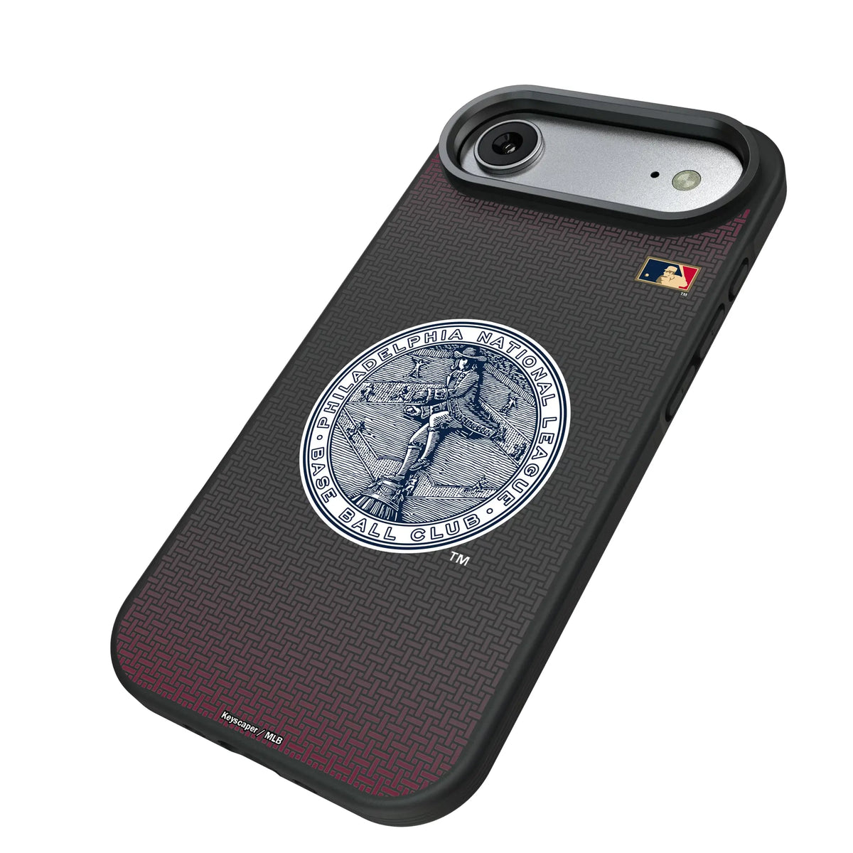 Philadelphia Phillies 1915-1943 - Cooperstown Collection Linen iPhone Bump Phone Case for Apple iPhone - Isometric View#Device_iPhone Air