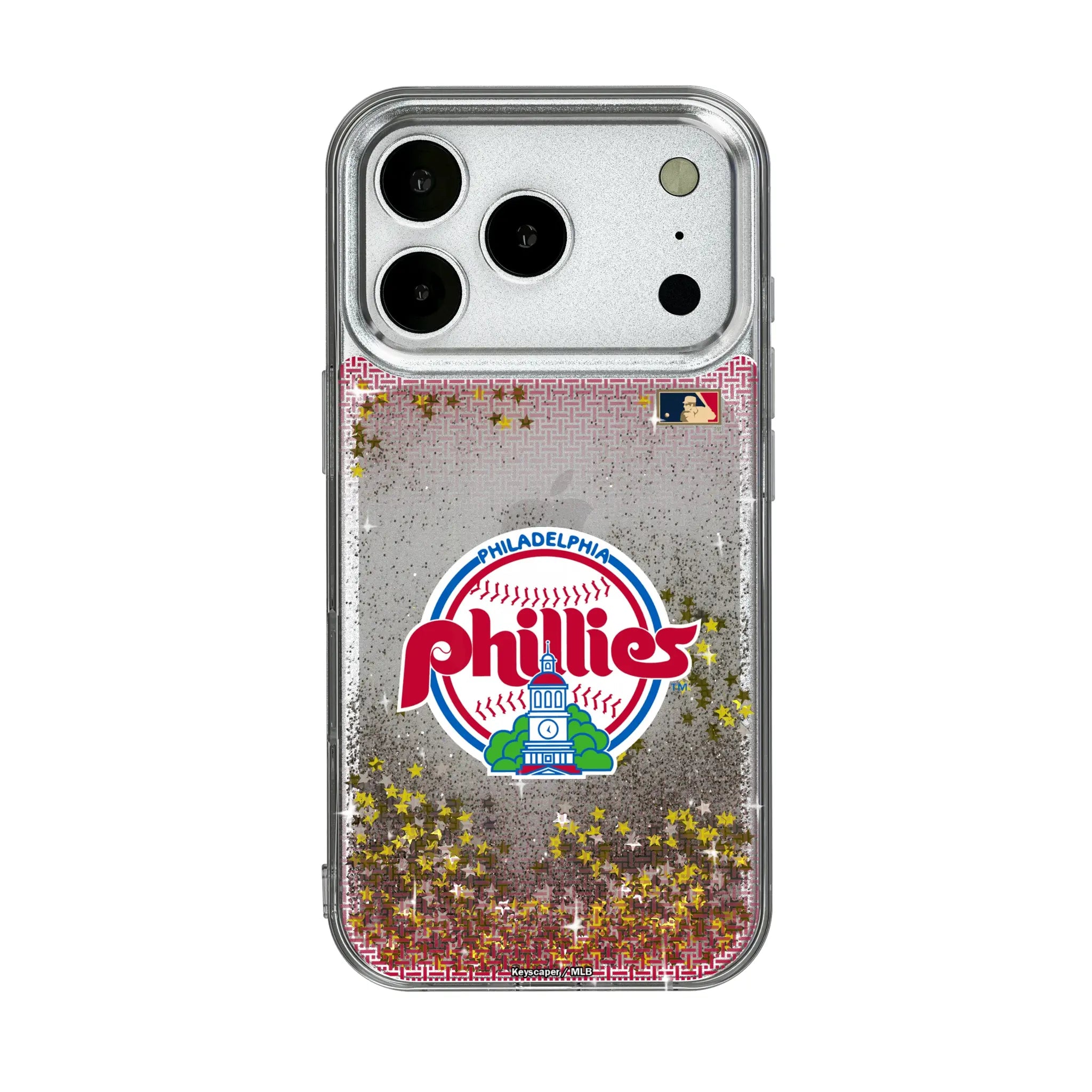 Philadelphia Phillies 1984-1991 - Cooperstown Collection Linen iPhone Glitter Phone Case for Apple iPhone