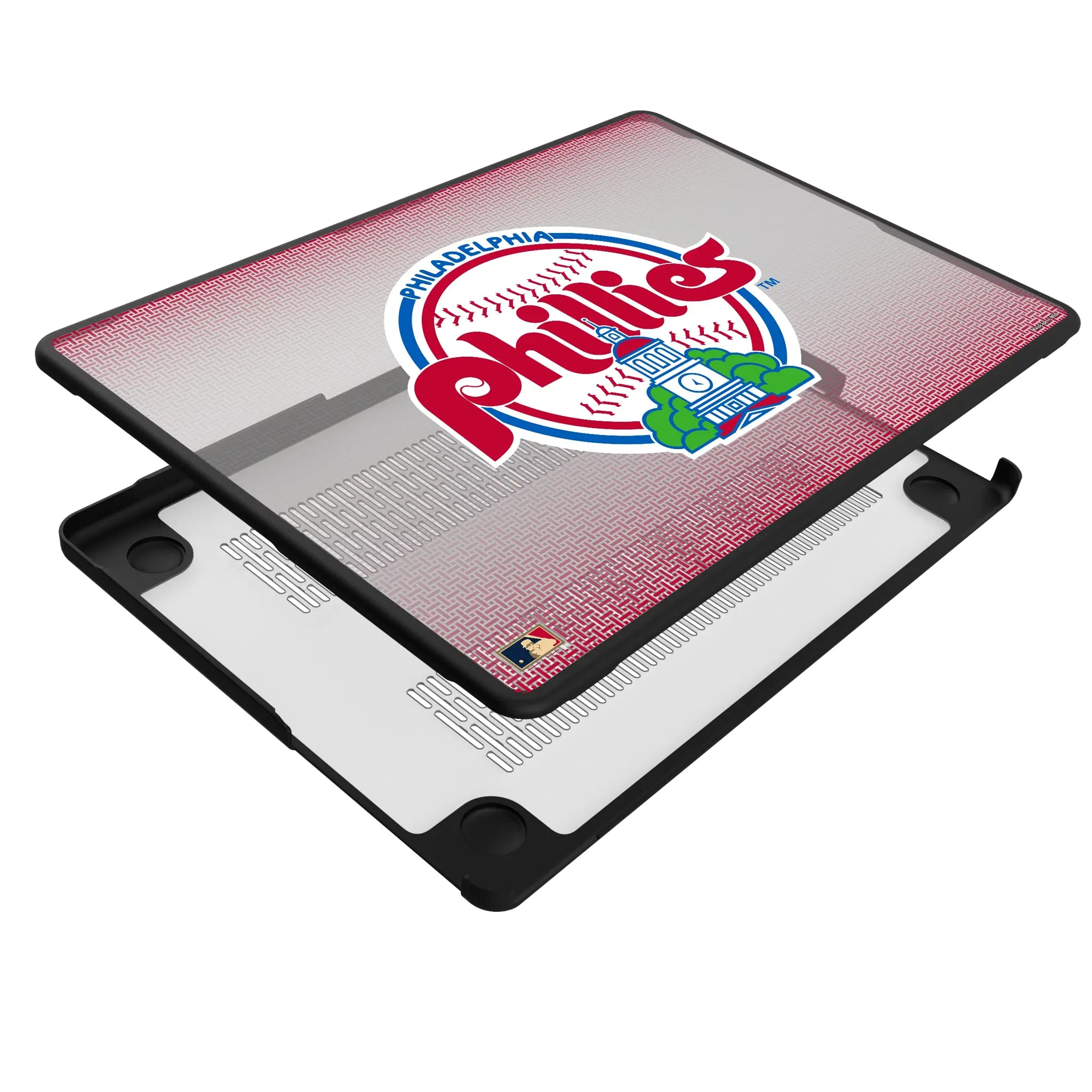 Philadelphia Phillies 1984-1991 - Cooperstown Collection Linen MacBook Laptop Case for Apple MacBook - Isometric View