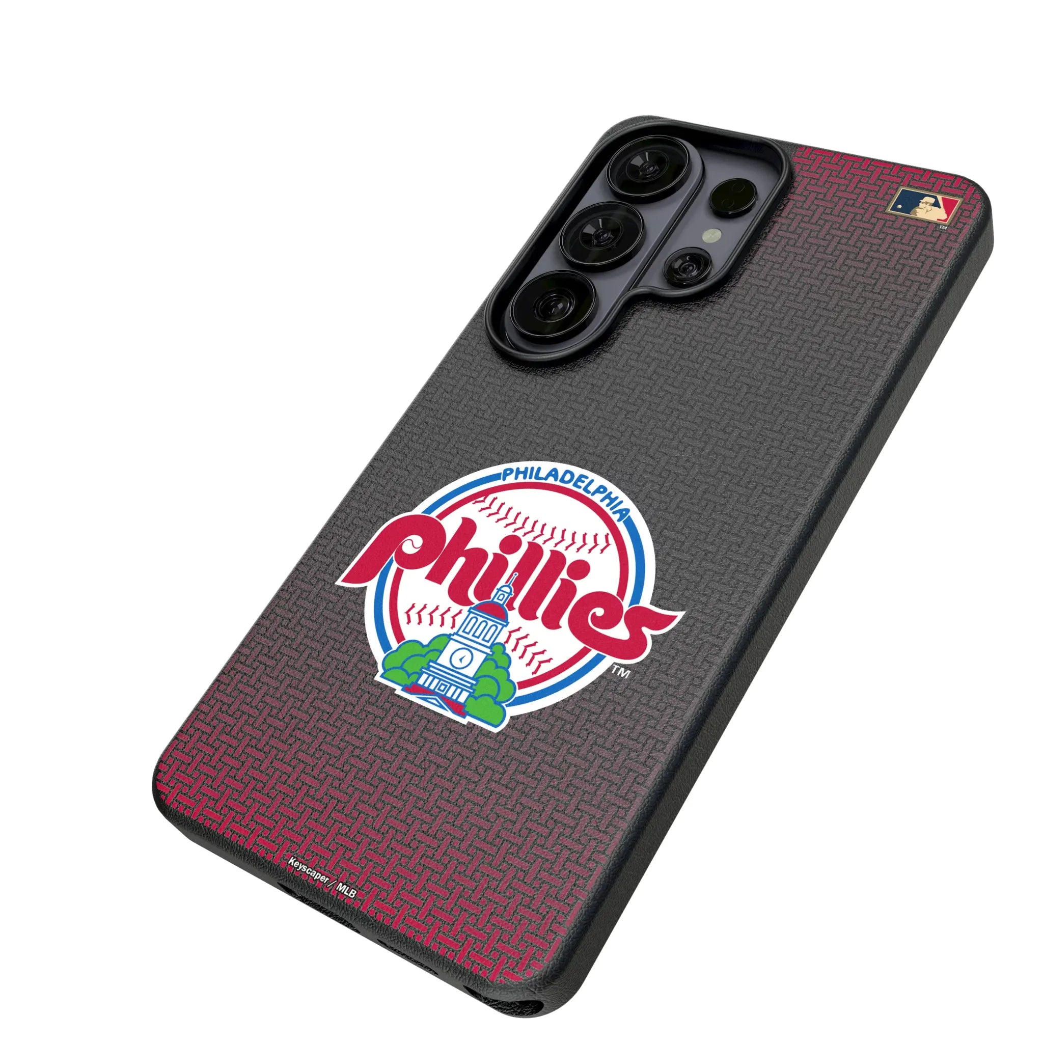 Philadelphia Phillies 1984-1991 - Cooperstown Collection Linen Galaxy MagSafe Compatible Phone Case for Samsung Galaxy - Isometric View#Device_Galaxy S26 Ultra