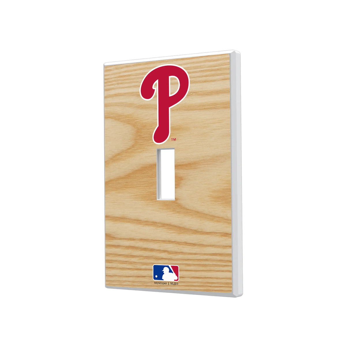 Philadelphia Phillies Baseball Bat Hidden-Screw Light Switch Plate#Style_Single Toggle