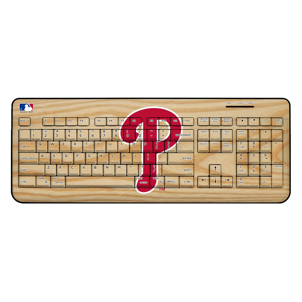 Philadelphia Phillies Baseball Bat Wireless USB Keyboard
