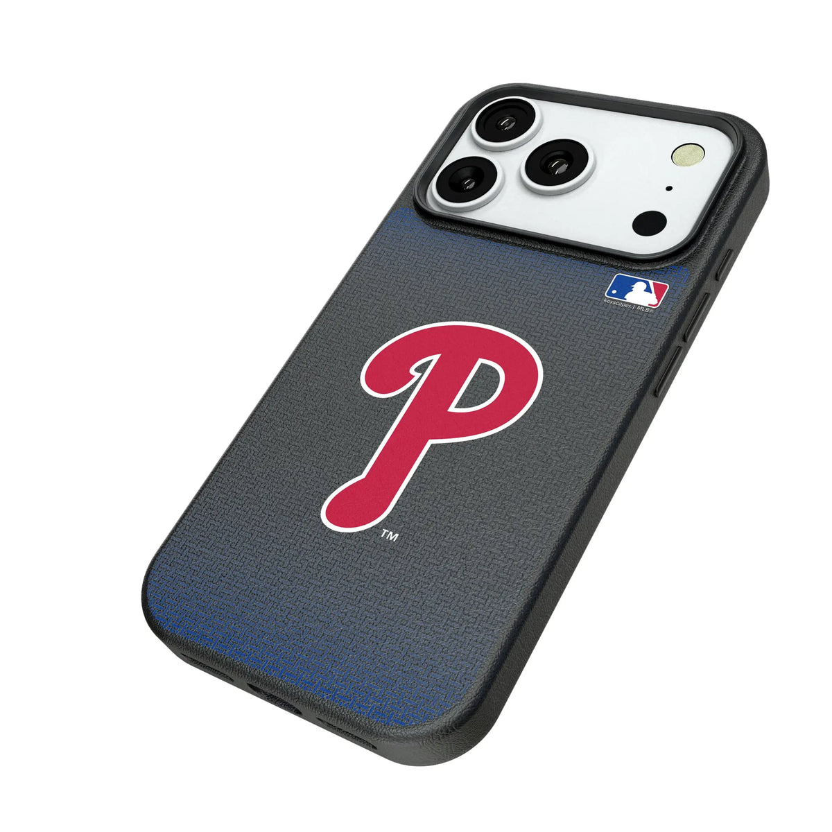 Philadelphia Phillies Linen iPhone MagSafe Compatible Phone Case for Apple iPhone - Isometric View#Device_iPhone 18 Pro