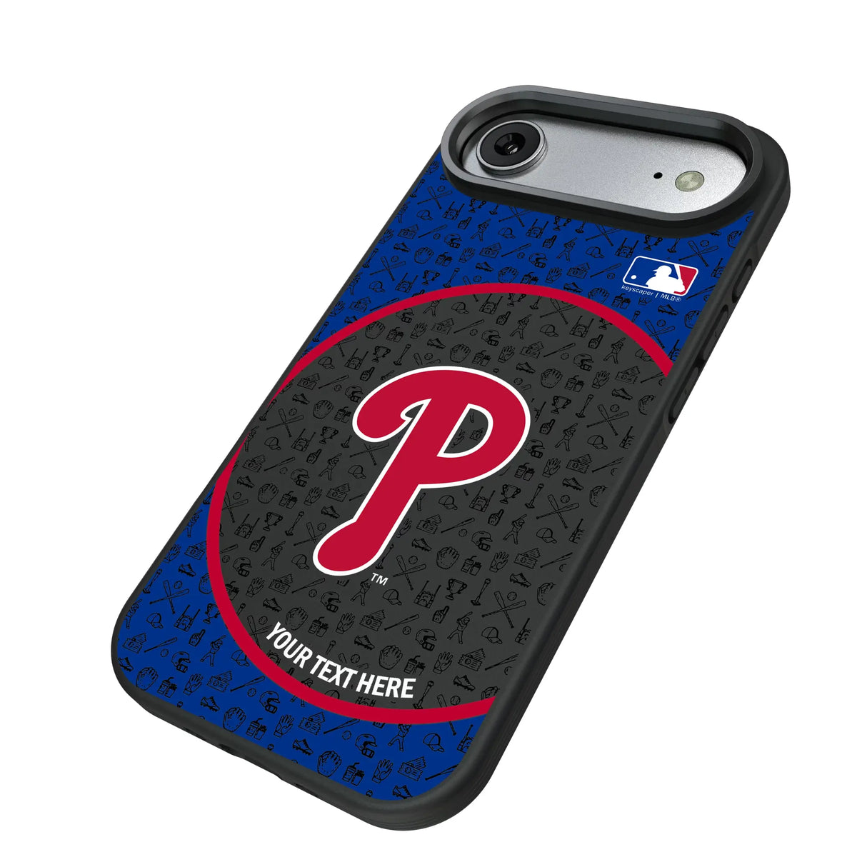 Philadelphia Phillies Personalized Circle iPhone Bump Phone Case for Apple iPhone - Isometric View#Device_iPhone Air