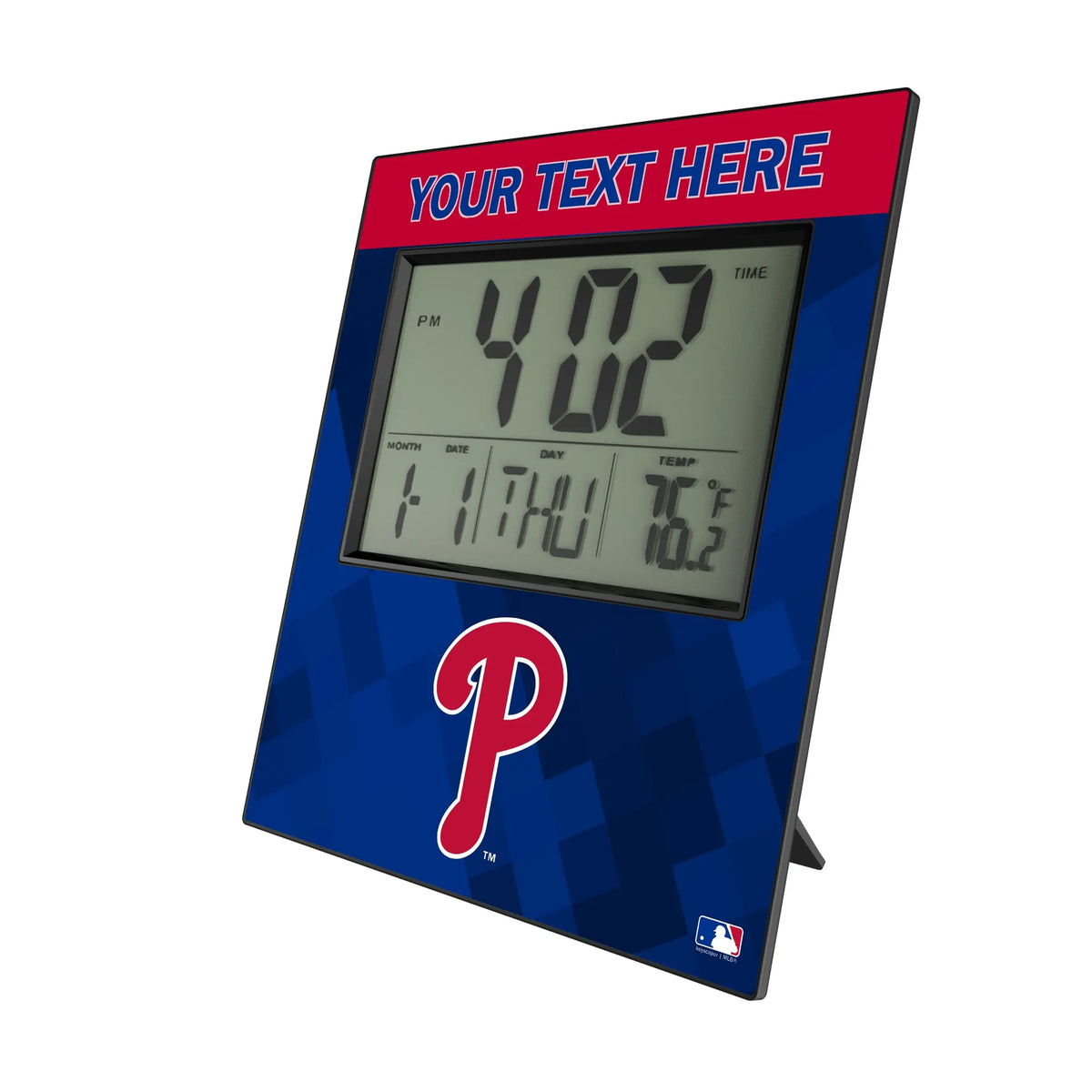 Philadelphia Phillies Personalized Color Block Wall Clock