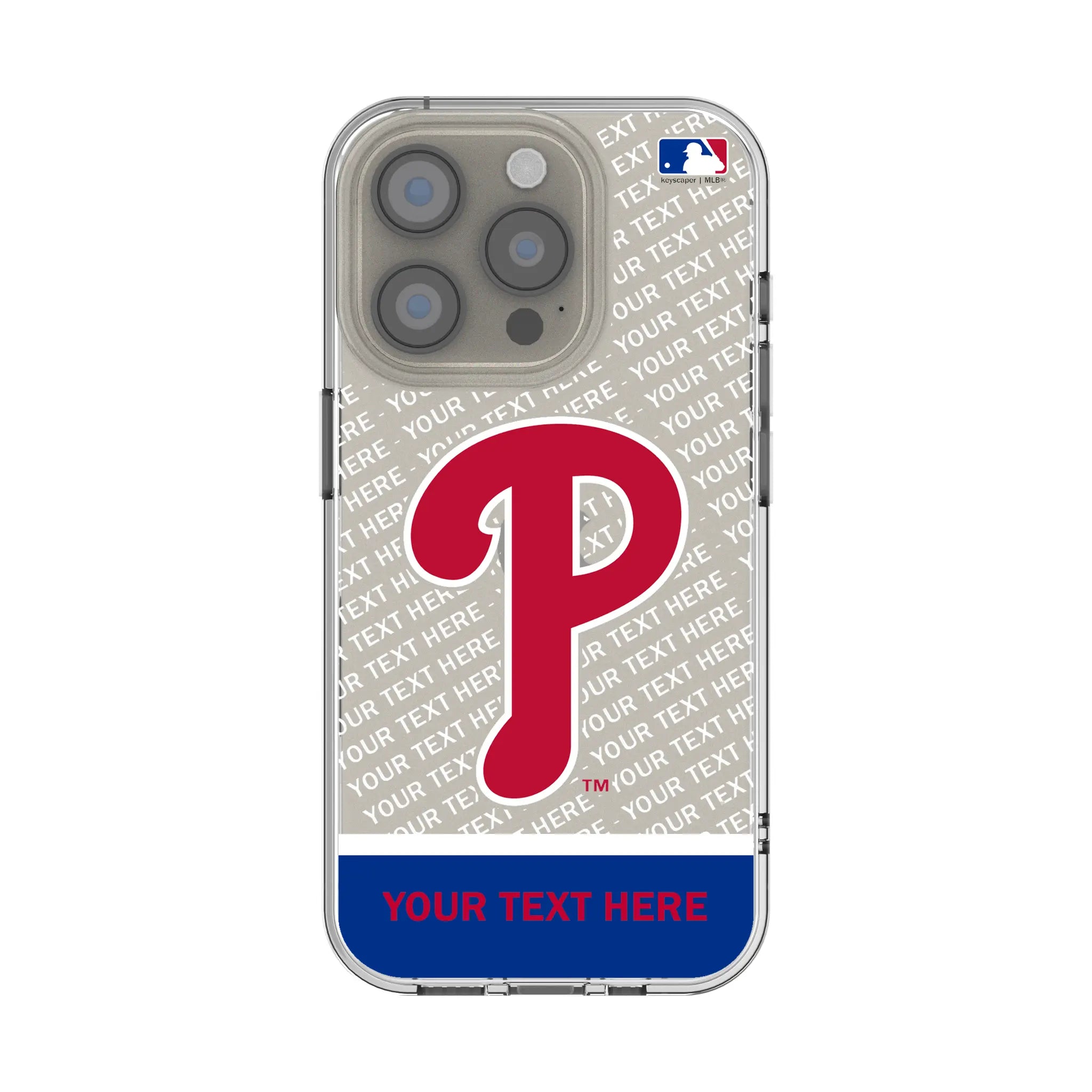 Philadelphia Phillies Personalized EndZone Plus iPhone Clear Phone Case for Apple iPhone