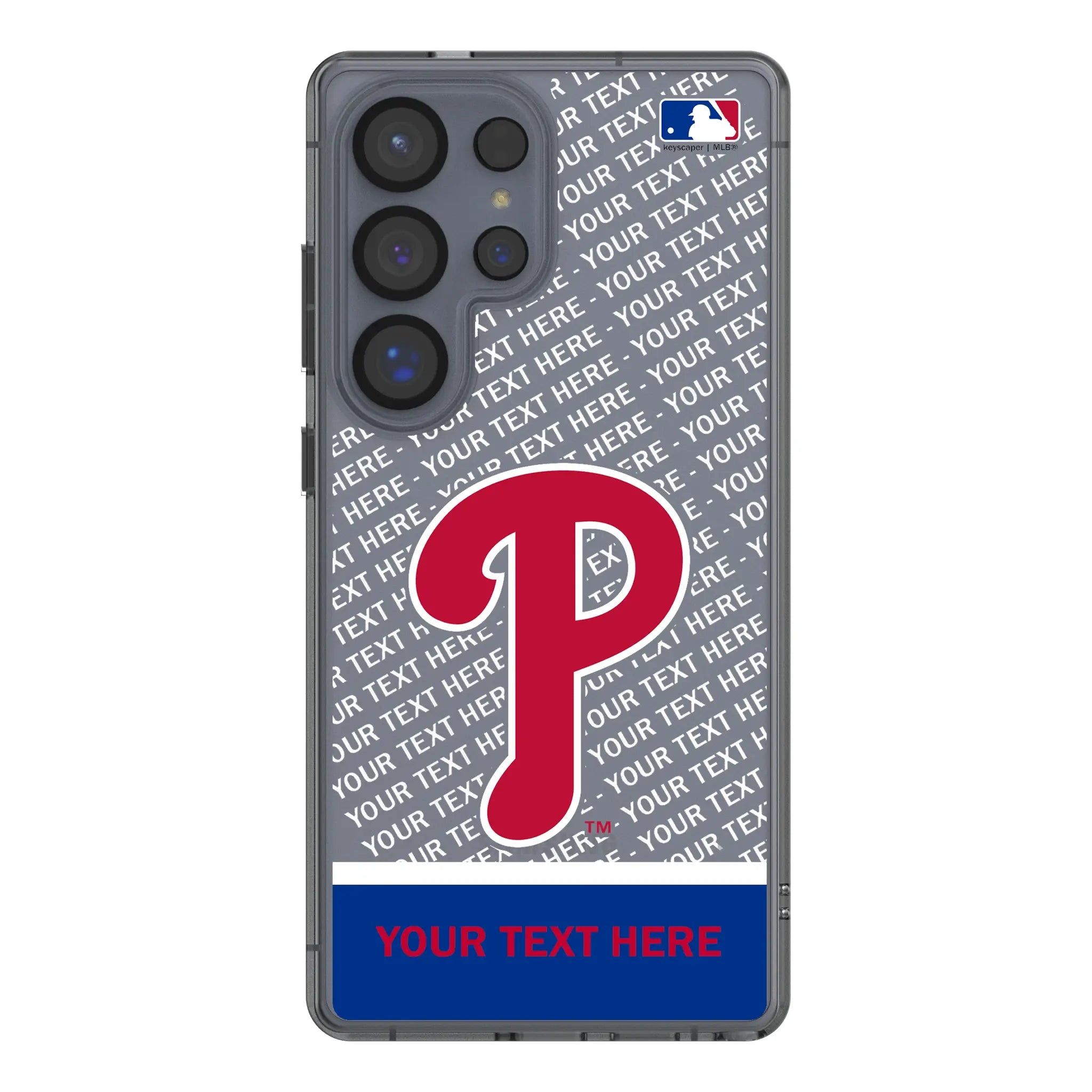 Philadelphia Phillies Personalized EndZone Plus Galaxy Clear Phone Case for Samsung Galaxy#Device_Galaxy S25 Ultra