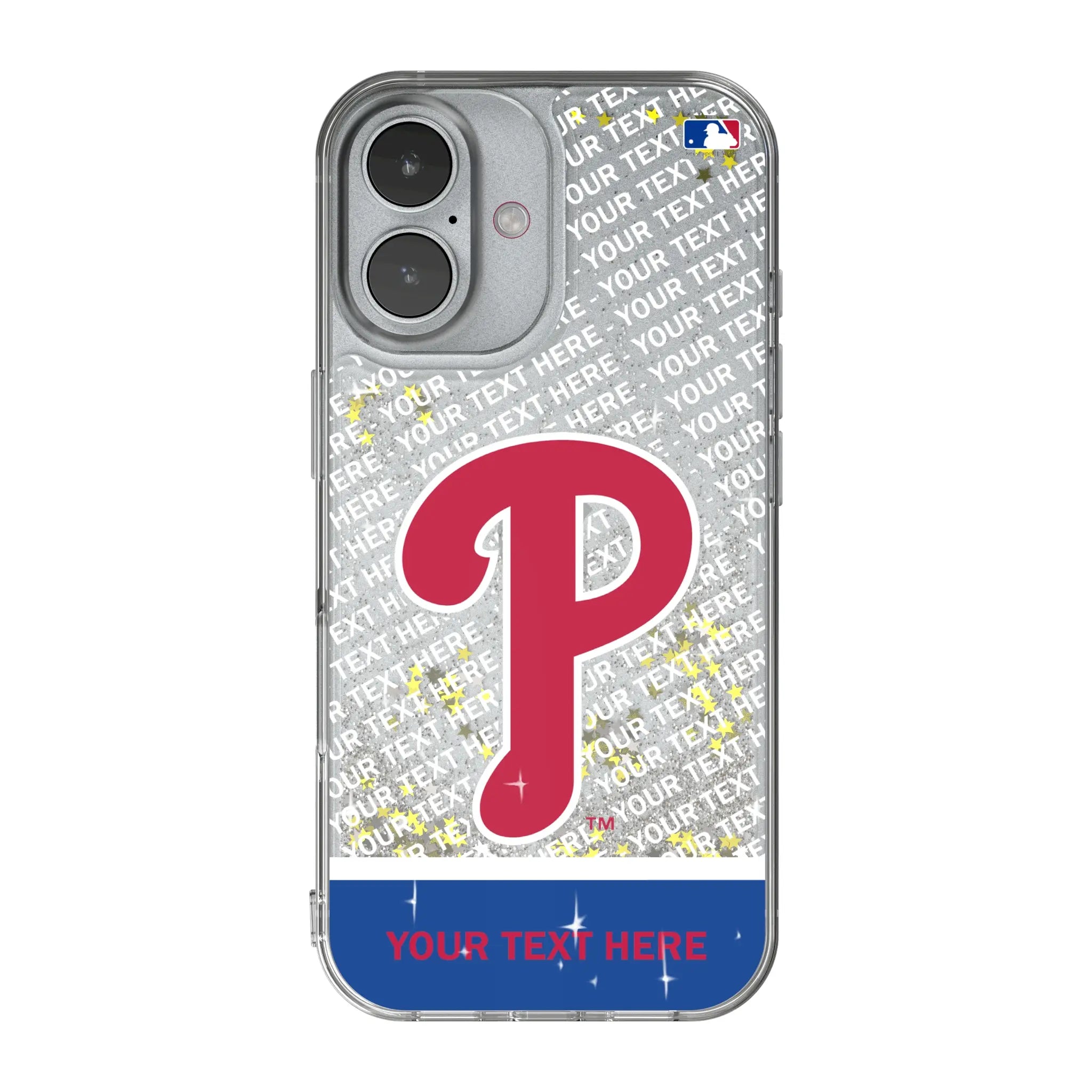 Philadelphia Phillies Personalized EndZone Plus iPhone Glitter Phone Case for Apple iPhone