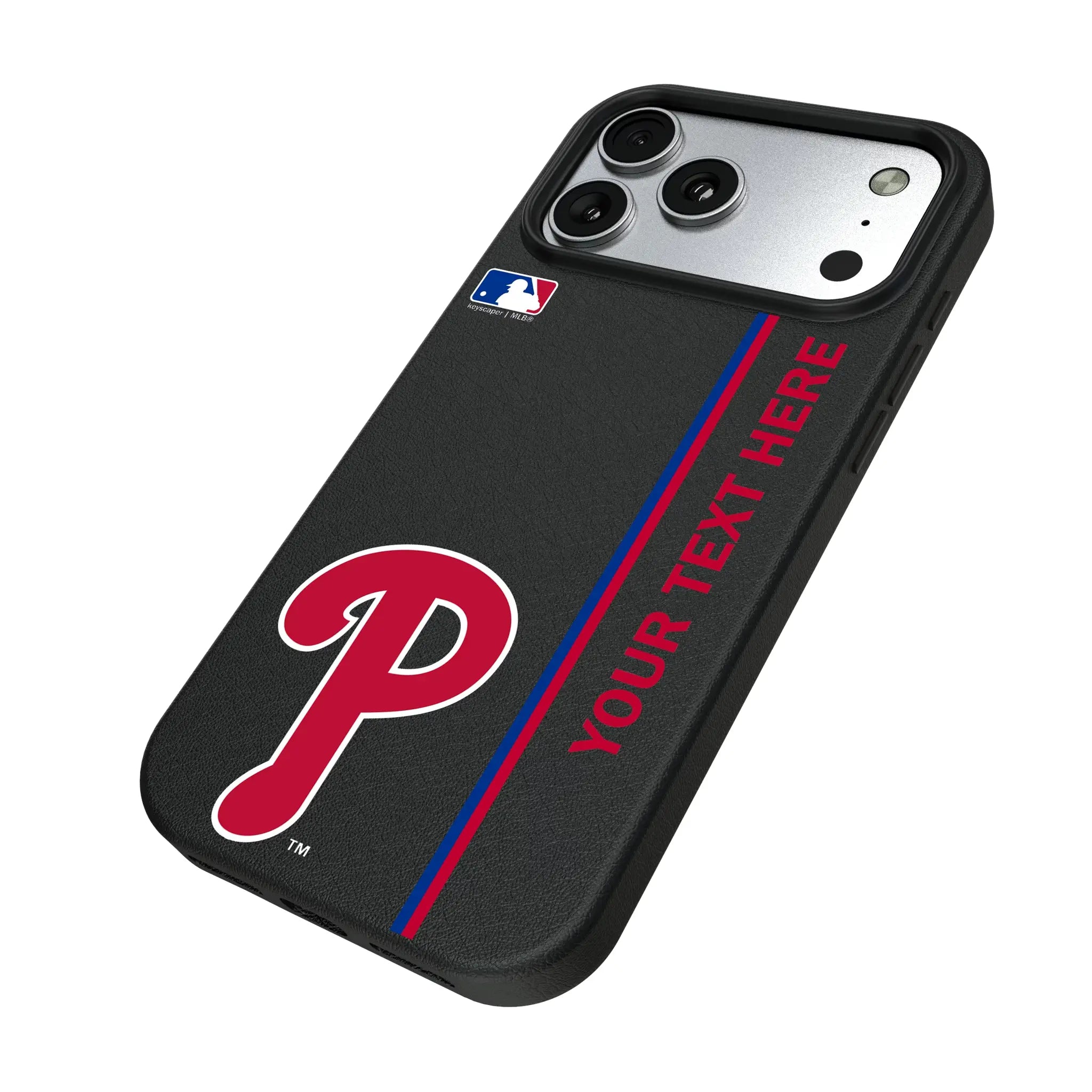 Philadelphia Phillies Personalized Sidebard iPhone MagSafe Compatible Phone Case for Apple iPhone - Isometric View#Device_iPhone 17 Pro Max