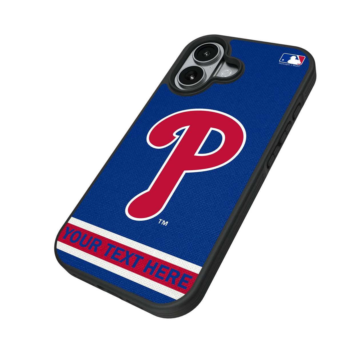 Philadelphia Phillies Personalized Stripe iPhone Bump Phone Case for Apple iPhone - Isometric View#Device_iPhone 17