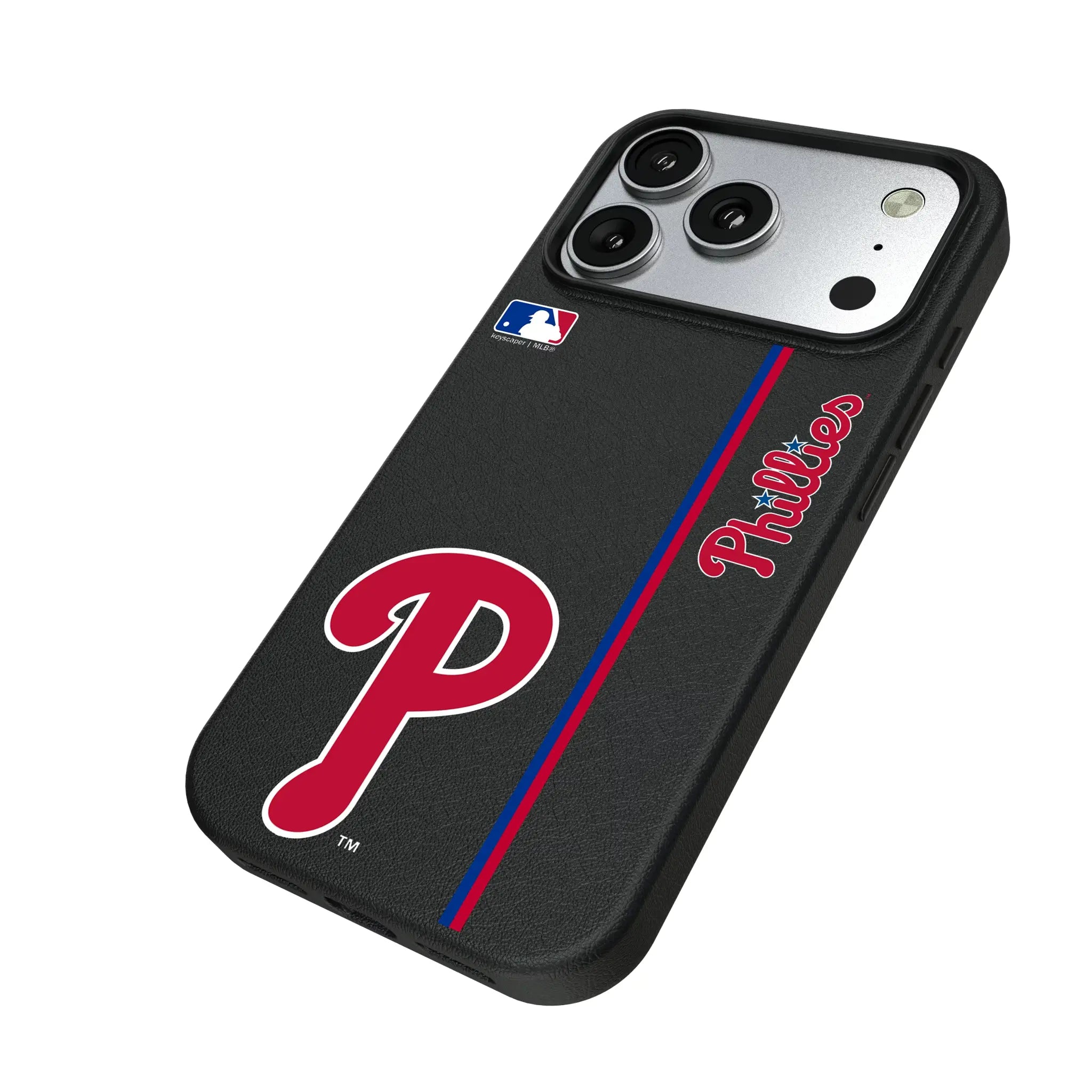 Philadelphia Phillies Sidebar iPhone MagSafe Compatible Phone Case for Apple iPhone - Isometric View#Device_iPhone 17 Pro