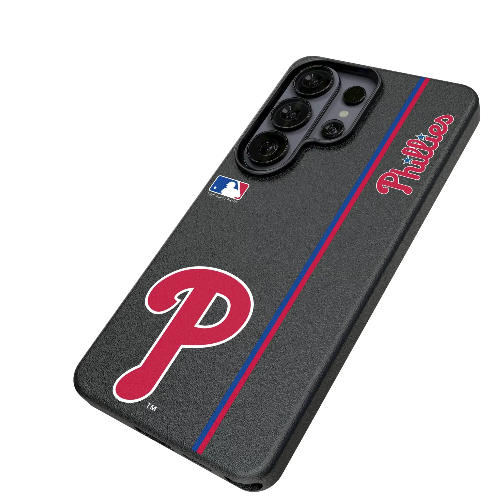 Philadelphia Phillies Sidebar Galaxy MagSafe Compatible Phone Case for Samsung Galaxy - Isometric View#Device_Galaxy S26 Ultra