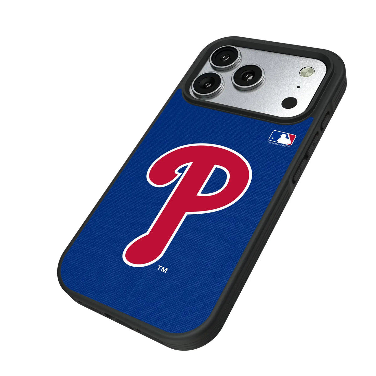 Philadelphia Phillies Solid iPhone Bump Phone Case for Apple iPhone - Isometric View#Device_iPhone 17 Pro