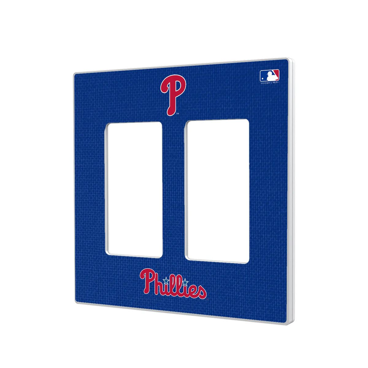Philadelphia Phillies Solid Hidden-Screw Light Switch Plate#Style_Double Rocker