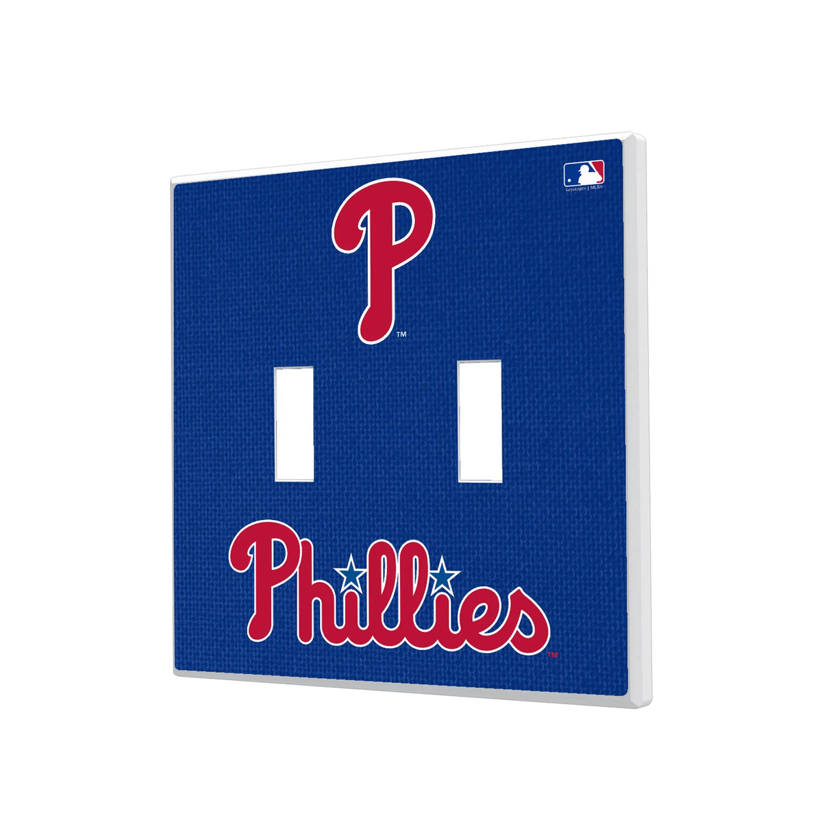 Philadelphia Phillies Solid Hidden-Screw Light Switch Plate#Style_Double Toggle