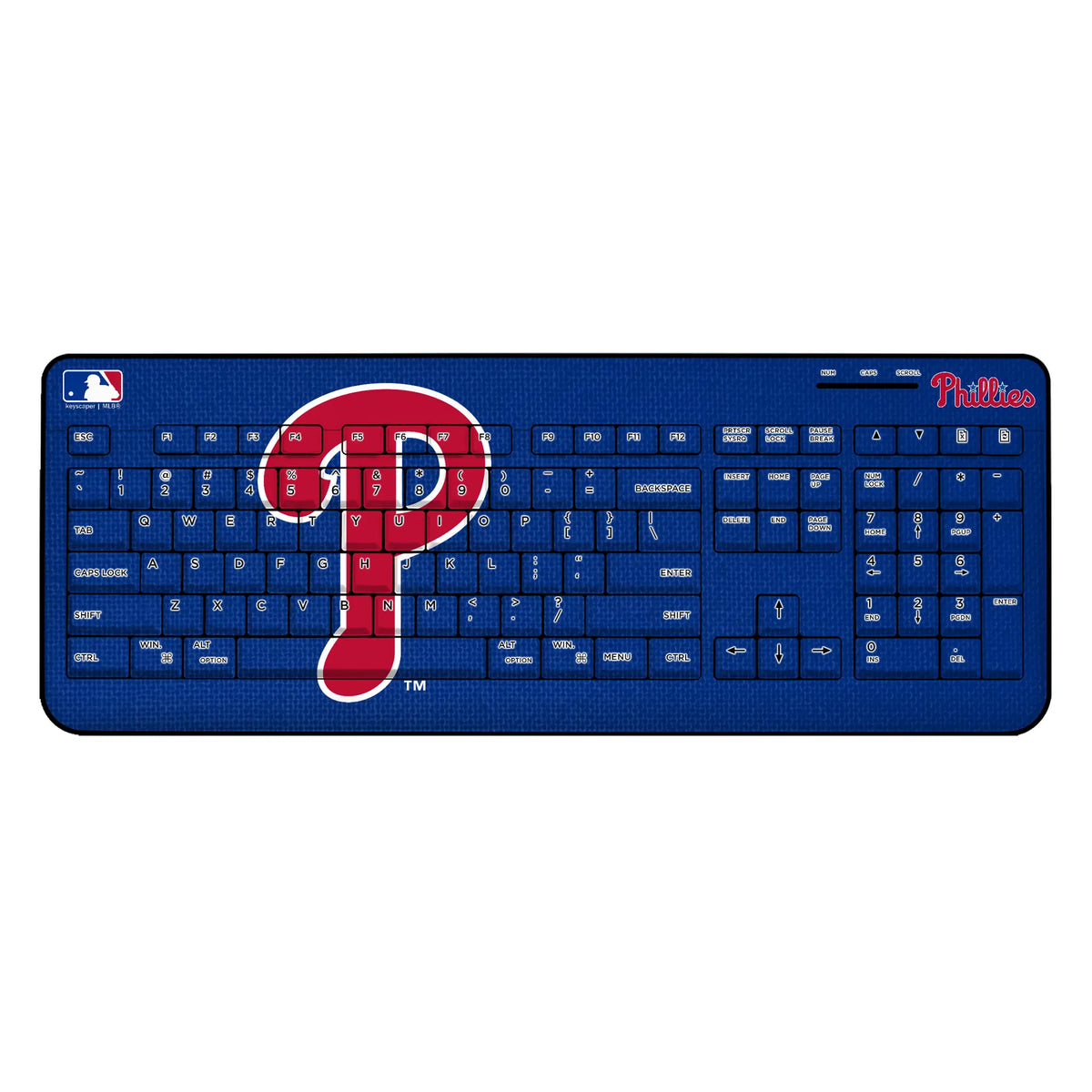 Philadelphia Phillies Solid Wireless USB Keyboard